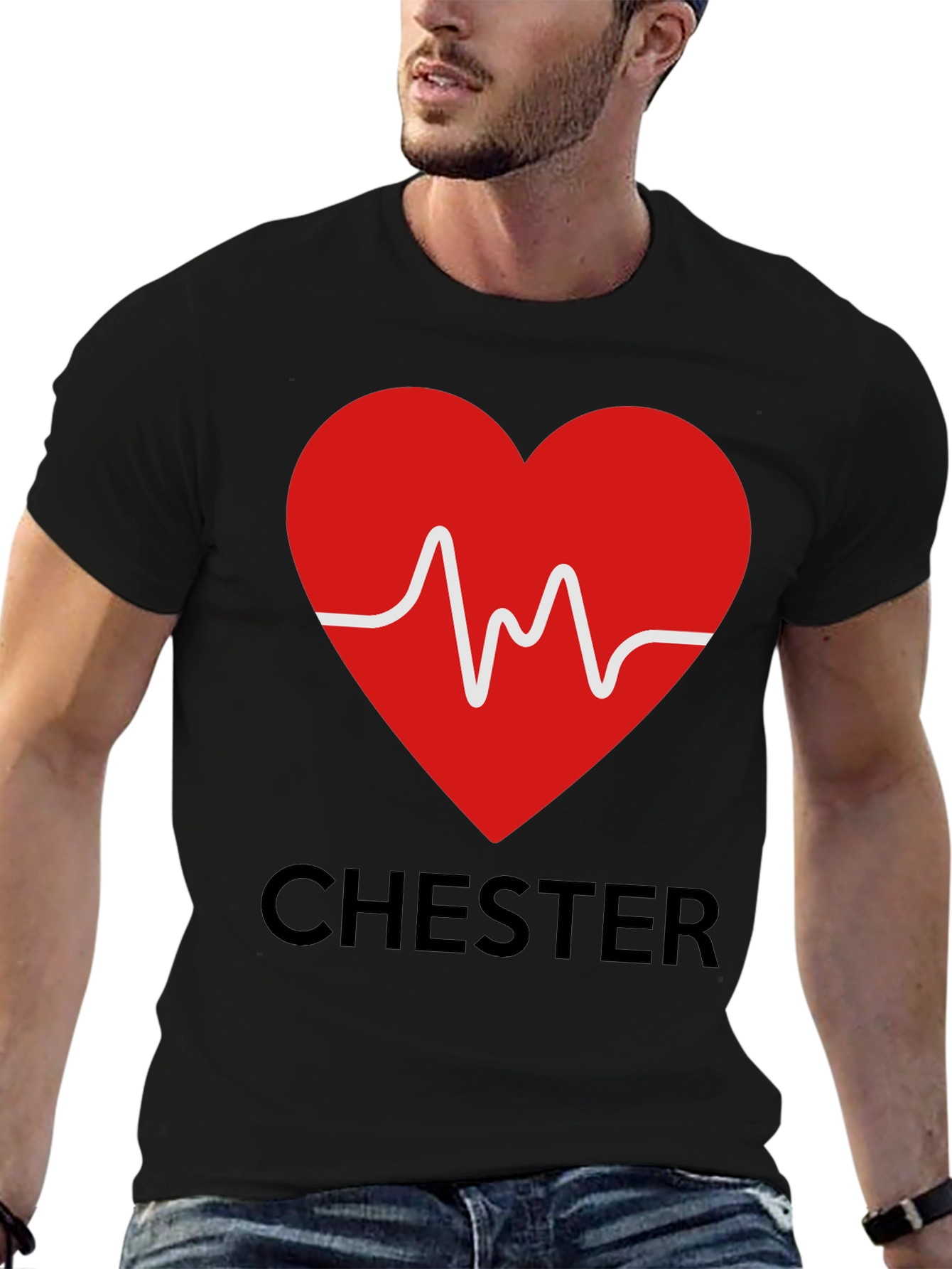Chester Heartbeat Graphic Tee - Stylish & Unique