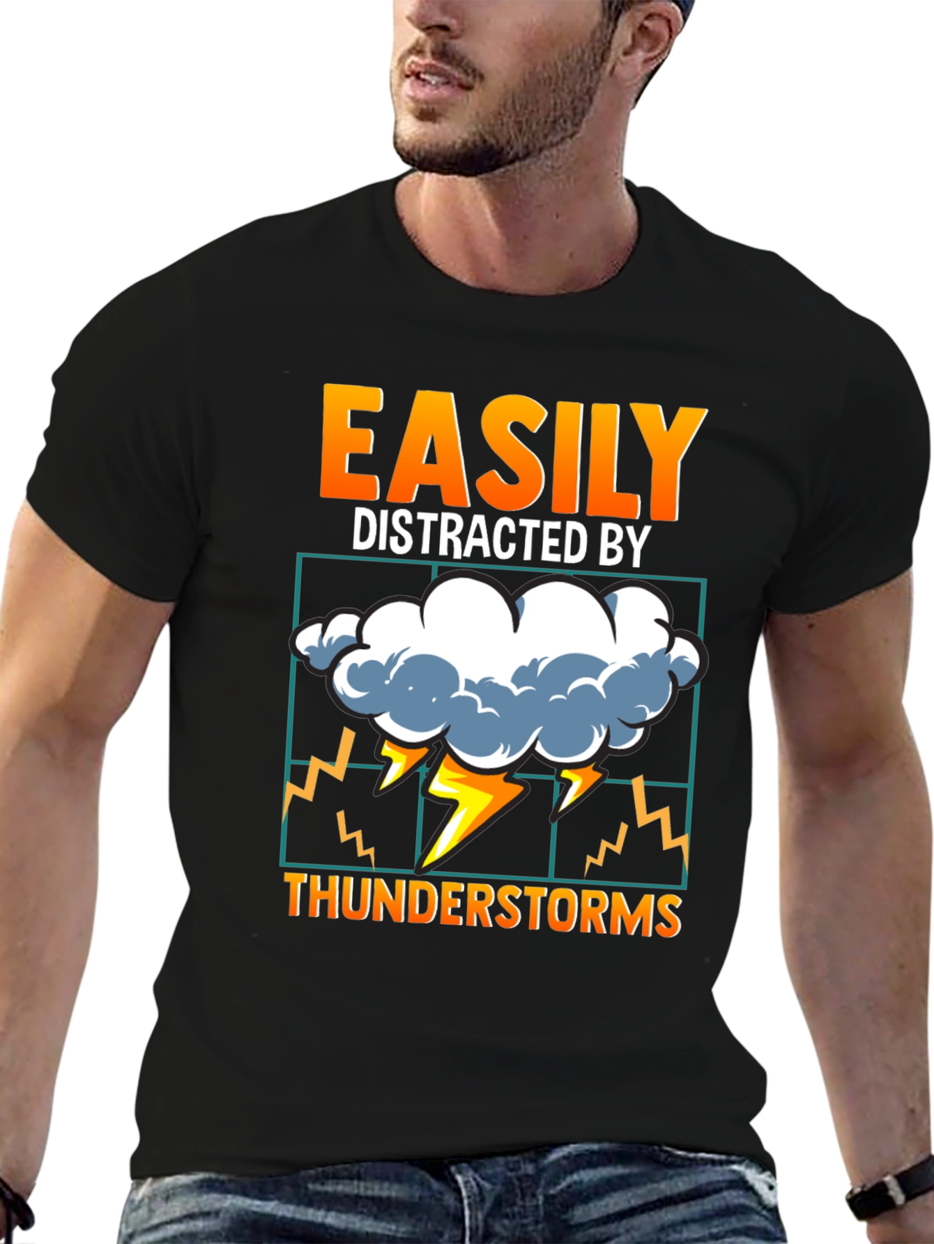 Easily Distracted By Thunderstorms T-Shirt