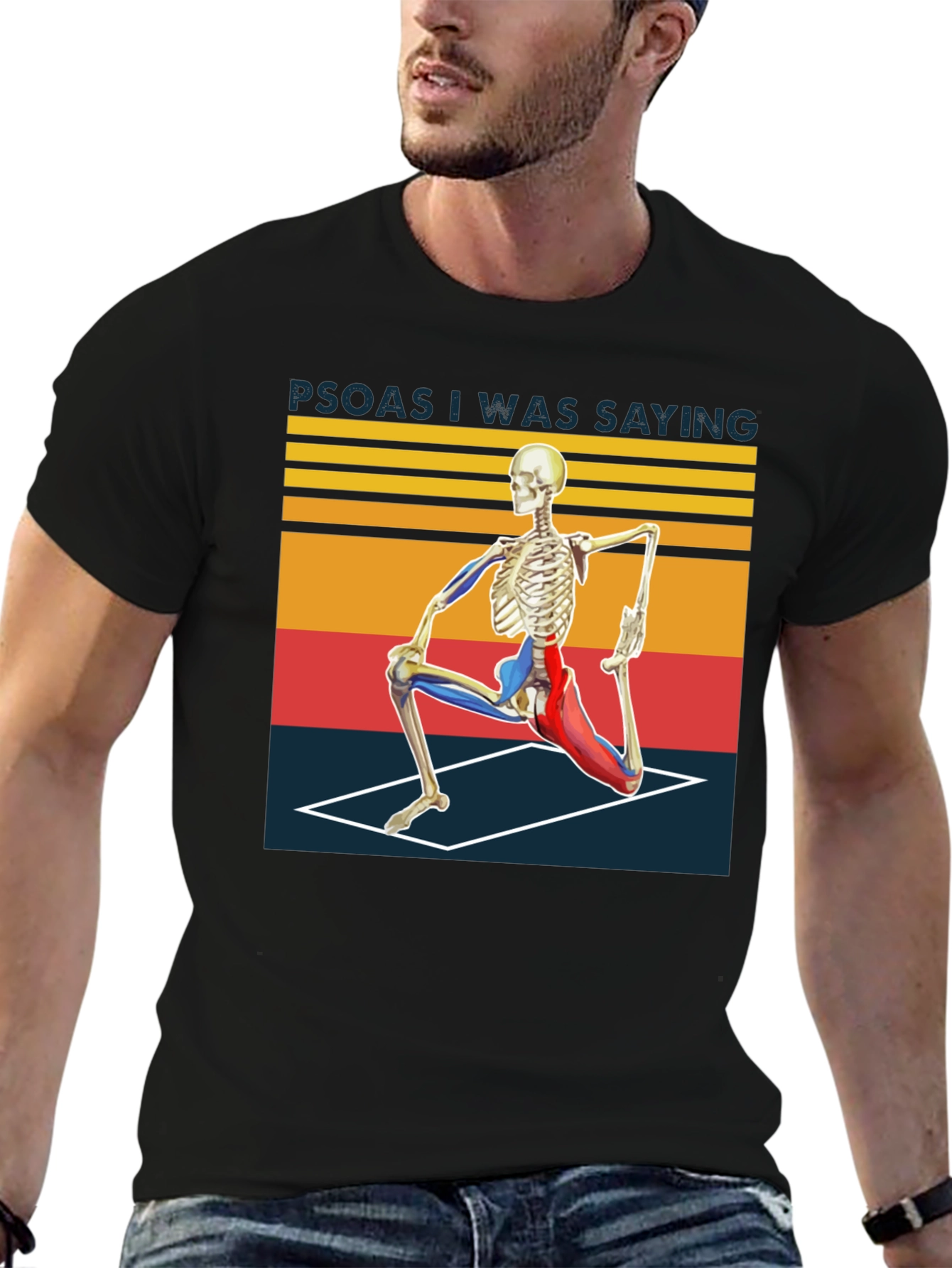 Psoas I Was Saying Yoga Skeleton T-Shirt
