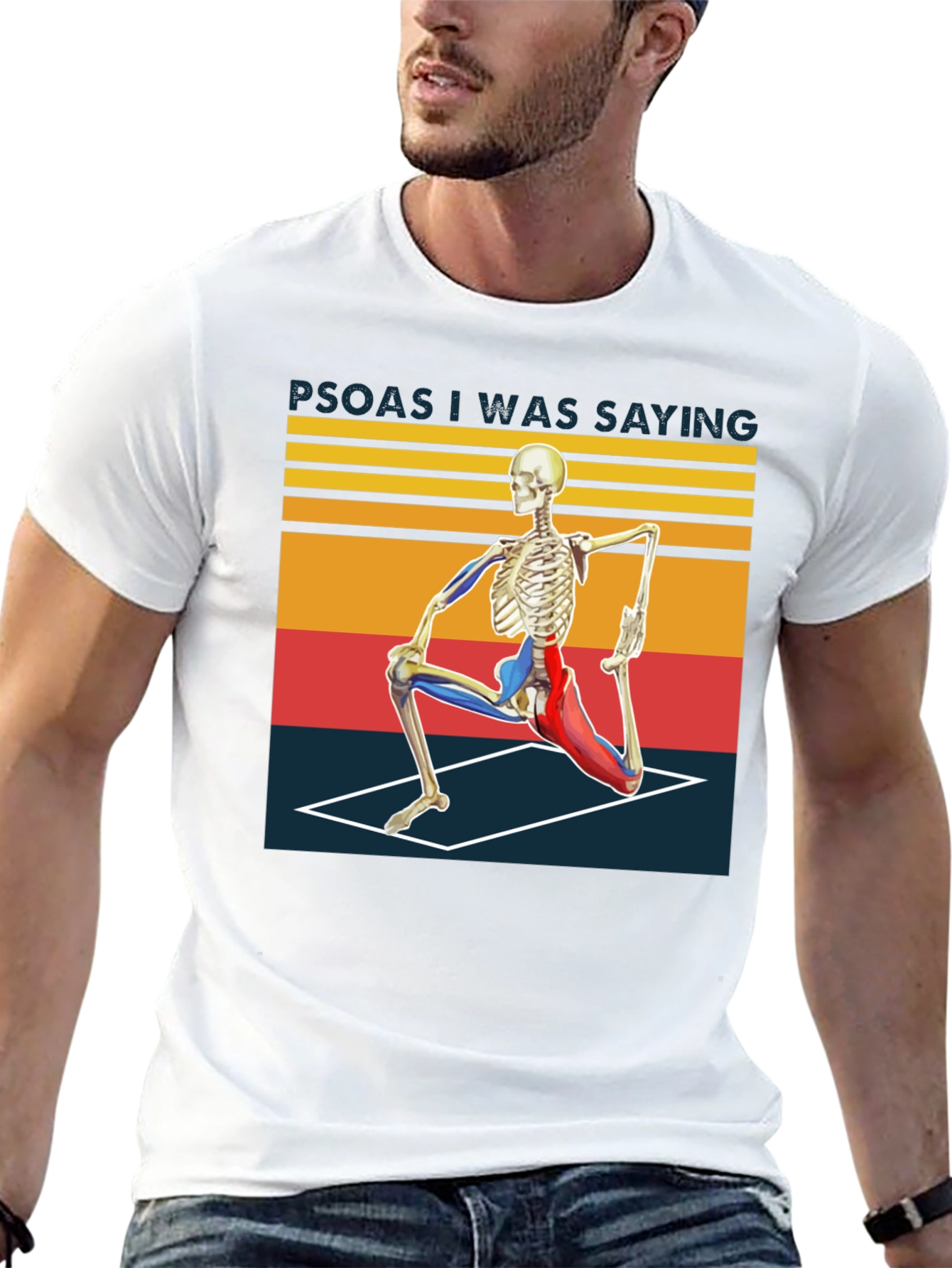 Psoas I Was Saying Yoga Skeleton T-Shirt