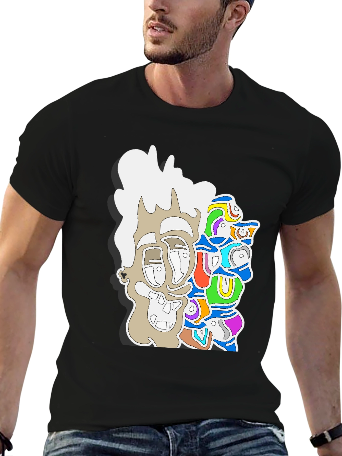 Abstract Art Graphic Tee - Modern Streetwear