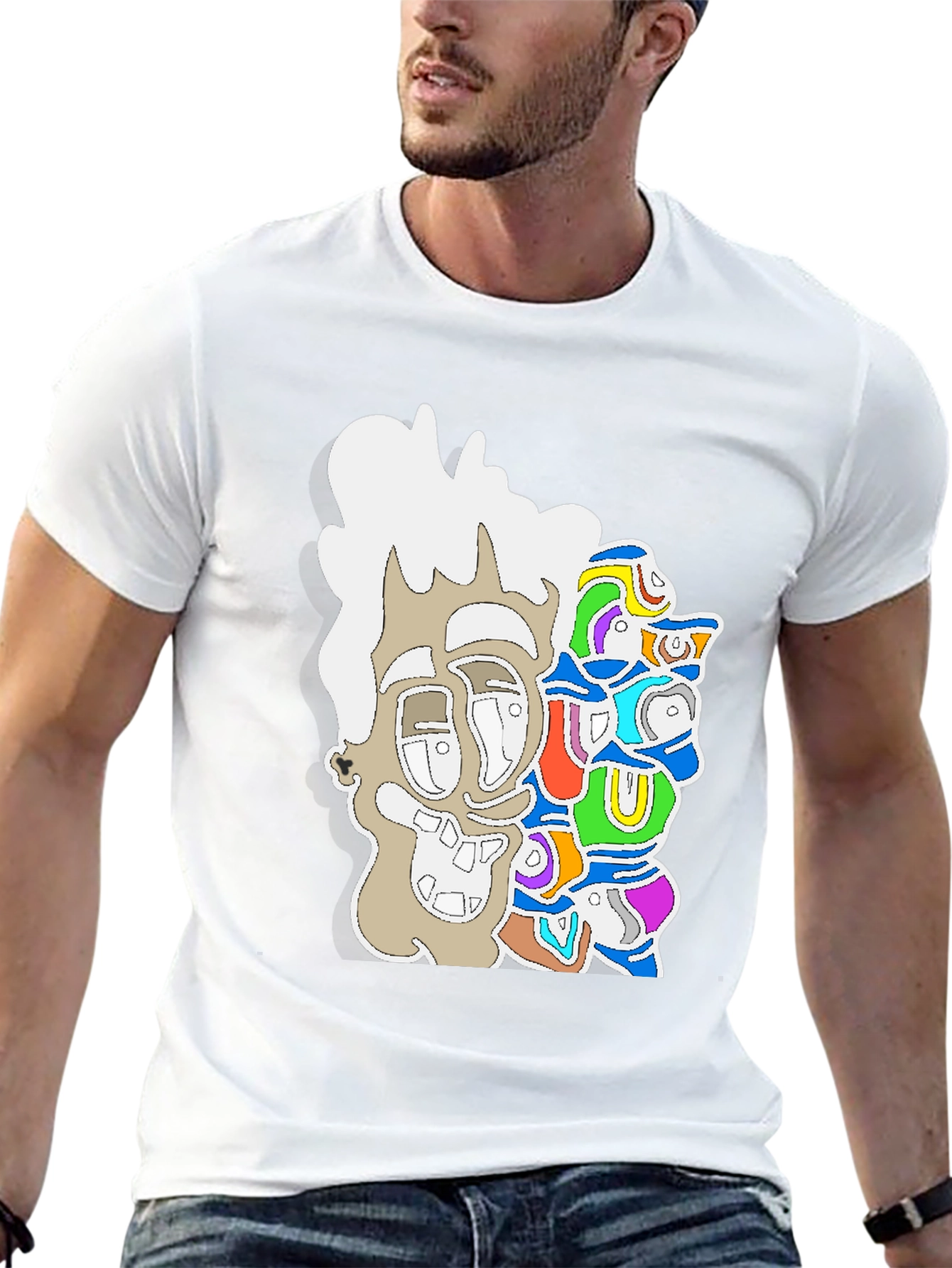 Abstract Art Graphic Tee - Modern Streetwear