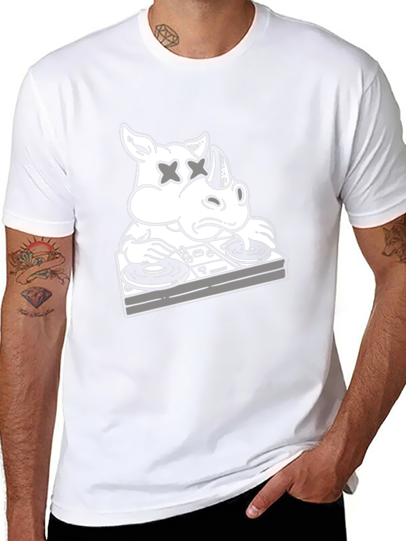 DJ Rhino Graphic T-Shirt - Black