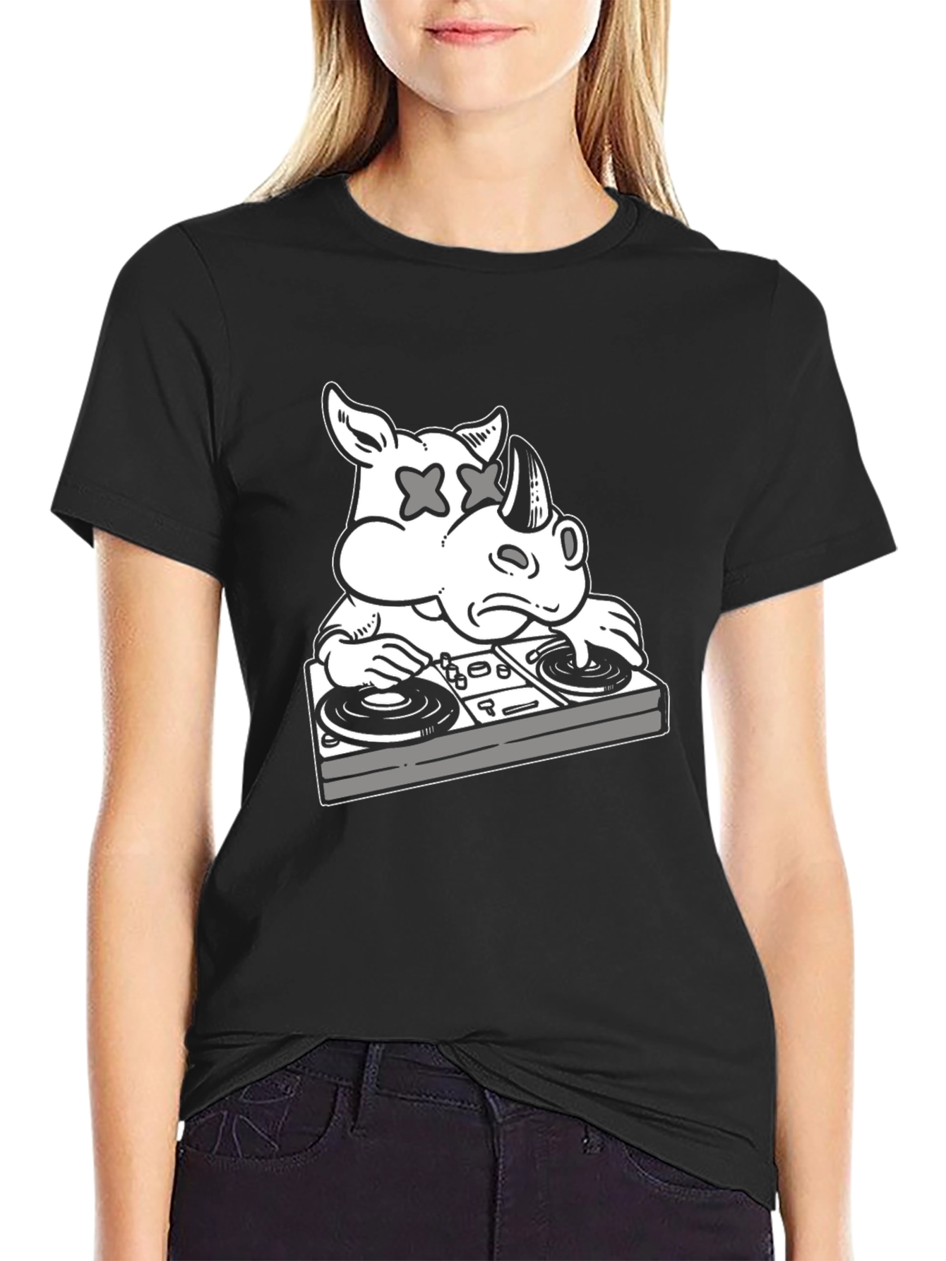 DJ Rhino Graphic T-Shirt - Black