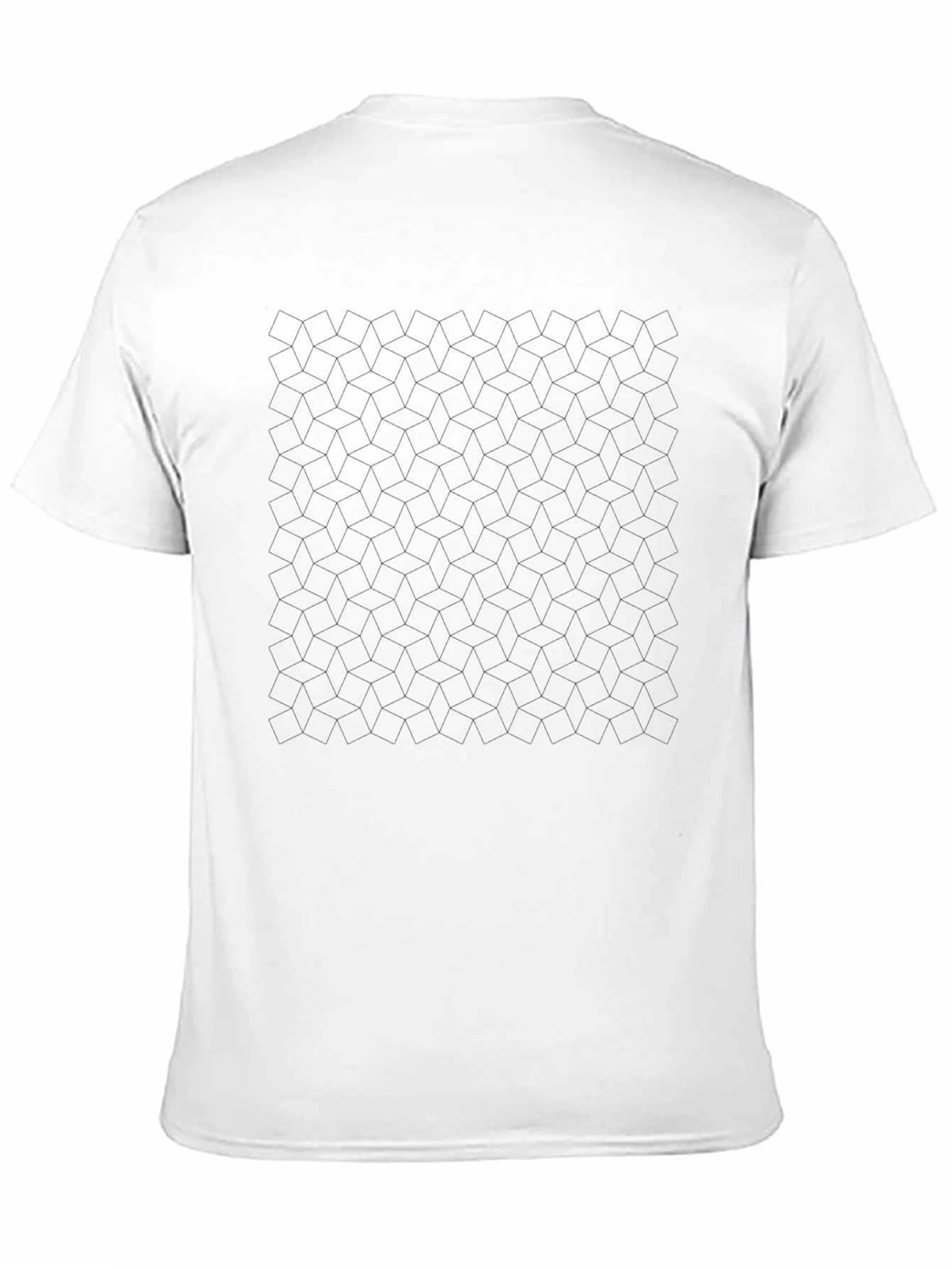 Mens Black Geometric Pattern T-Shirt
