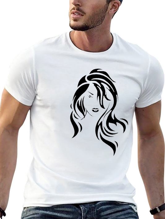 Woman Silhouette Graphic Tee - Black