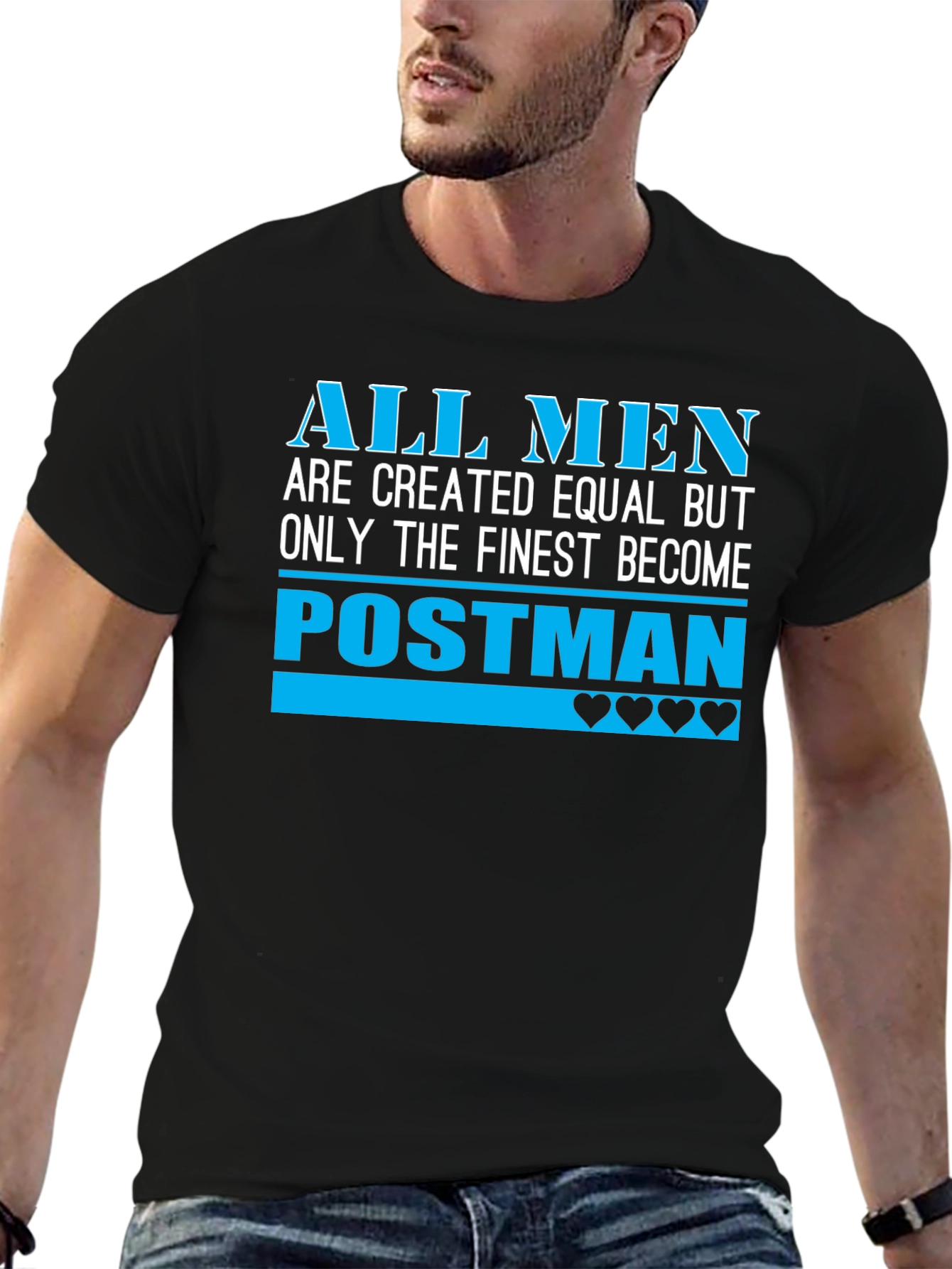 Finest Postman T-Shirt - Black Cotton Tee