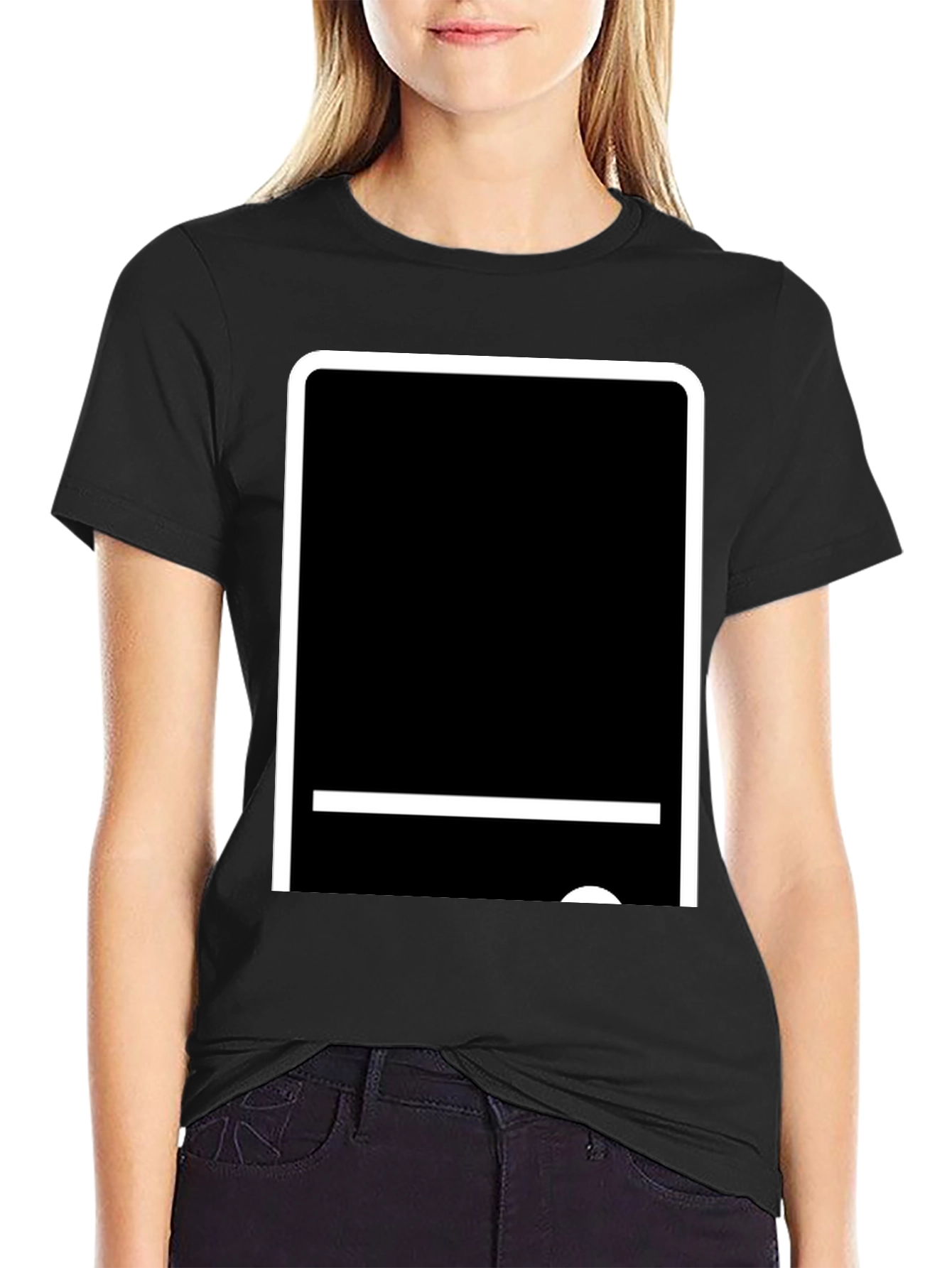 Modern Tech Tablet Graphic T-Shirt - Black