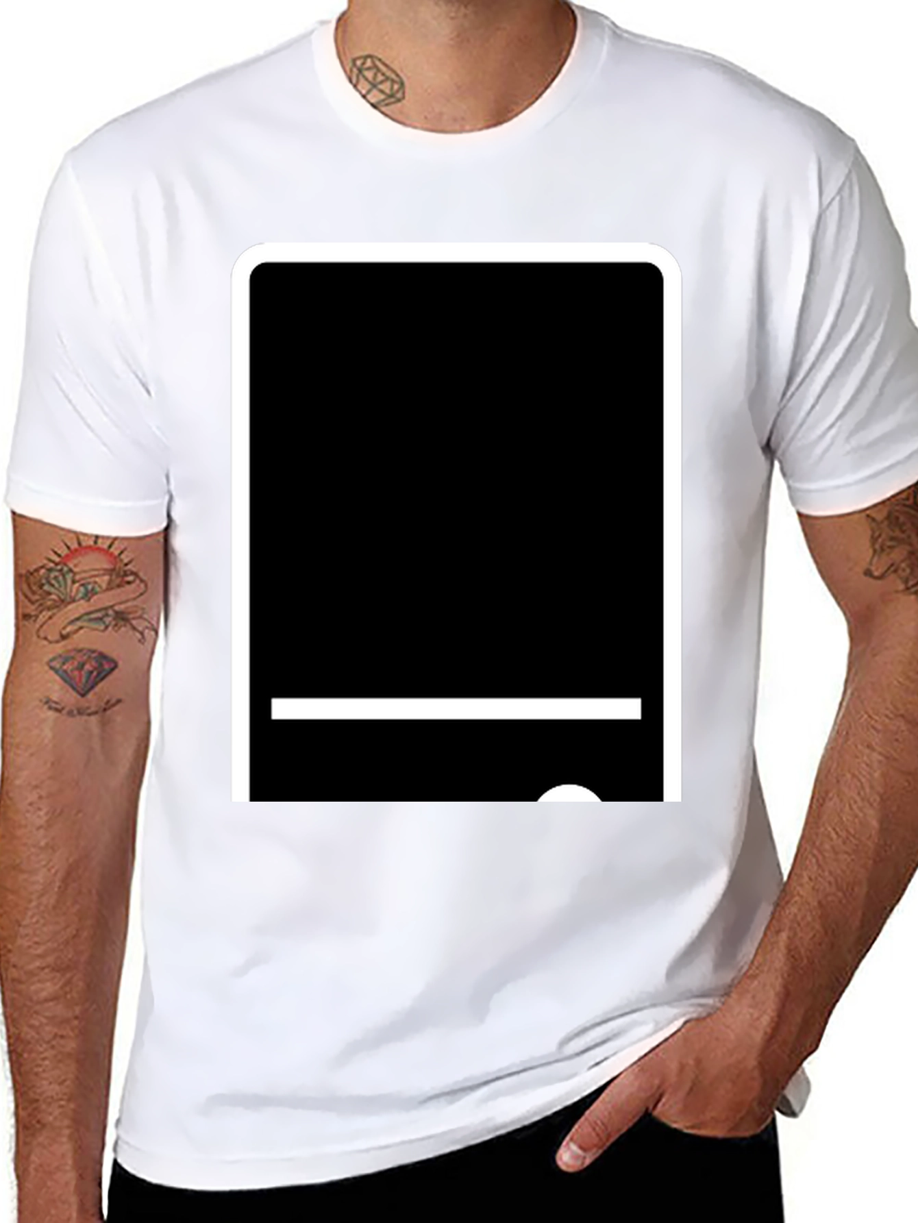 Modern Tech Tablet Graphic T-Shirt - Black