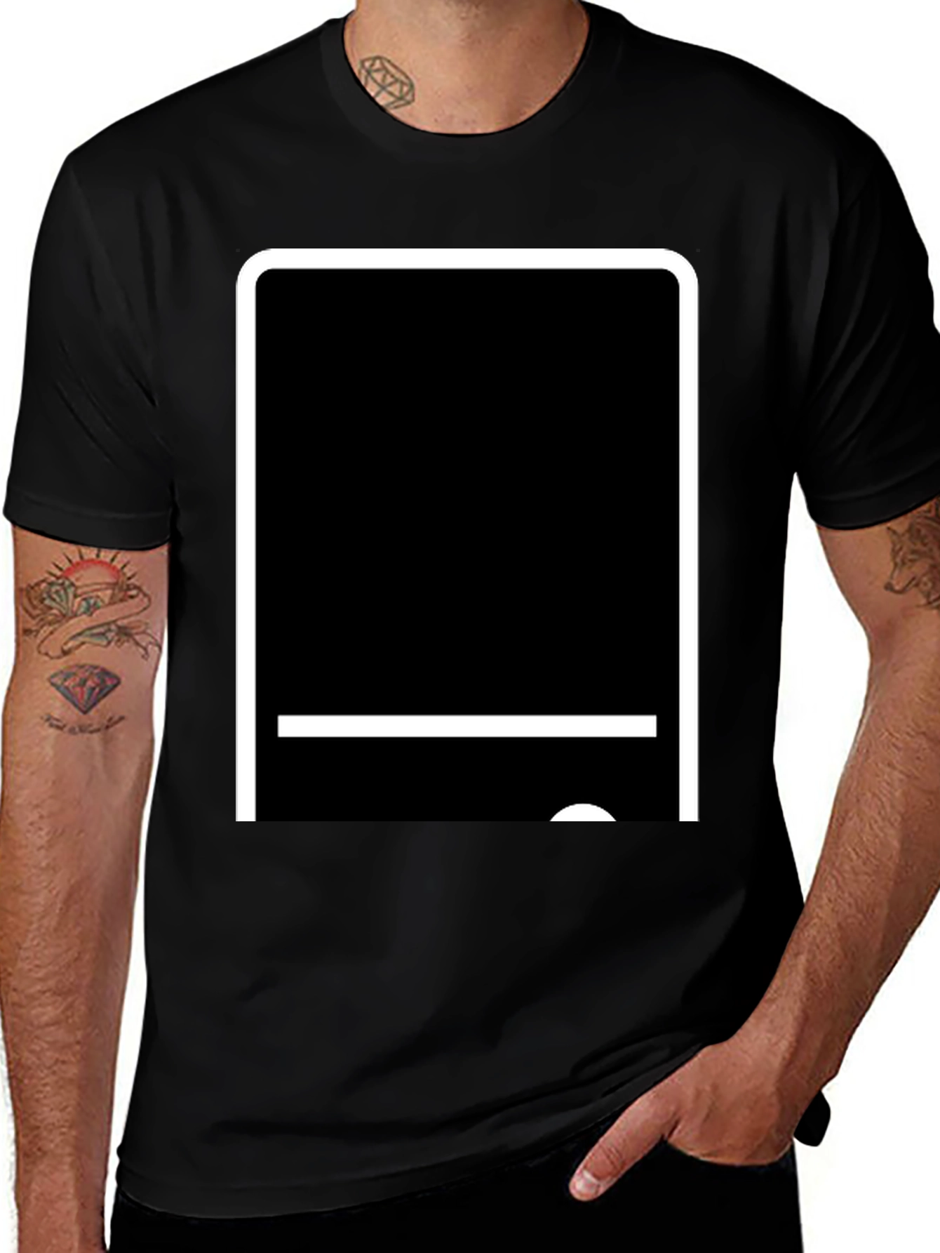 Modern Tech Tablet Graphic T-Shirt - Black
