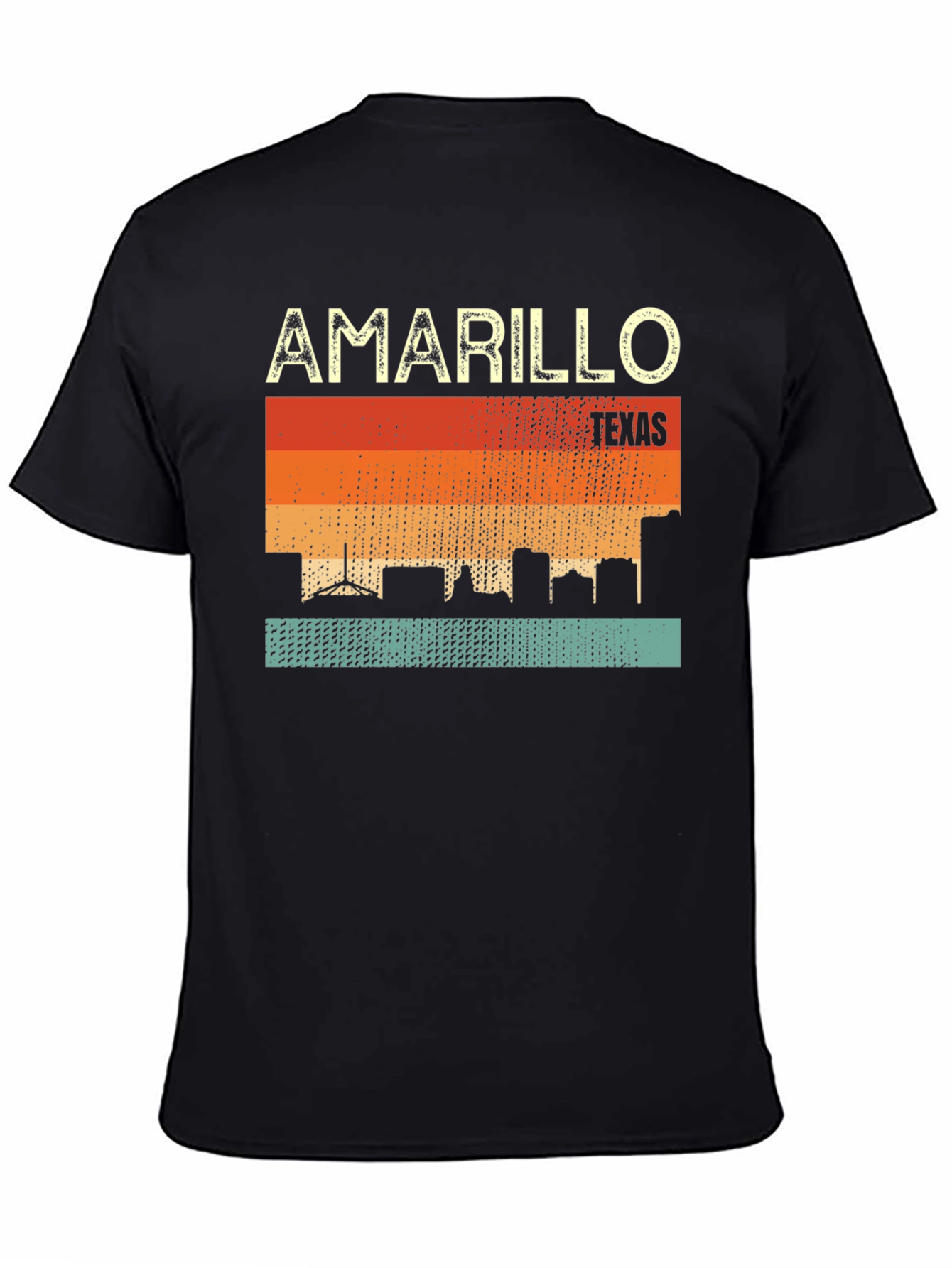 Amarillo Texas Skyline Retro T-Shirt