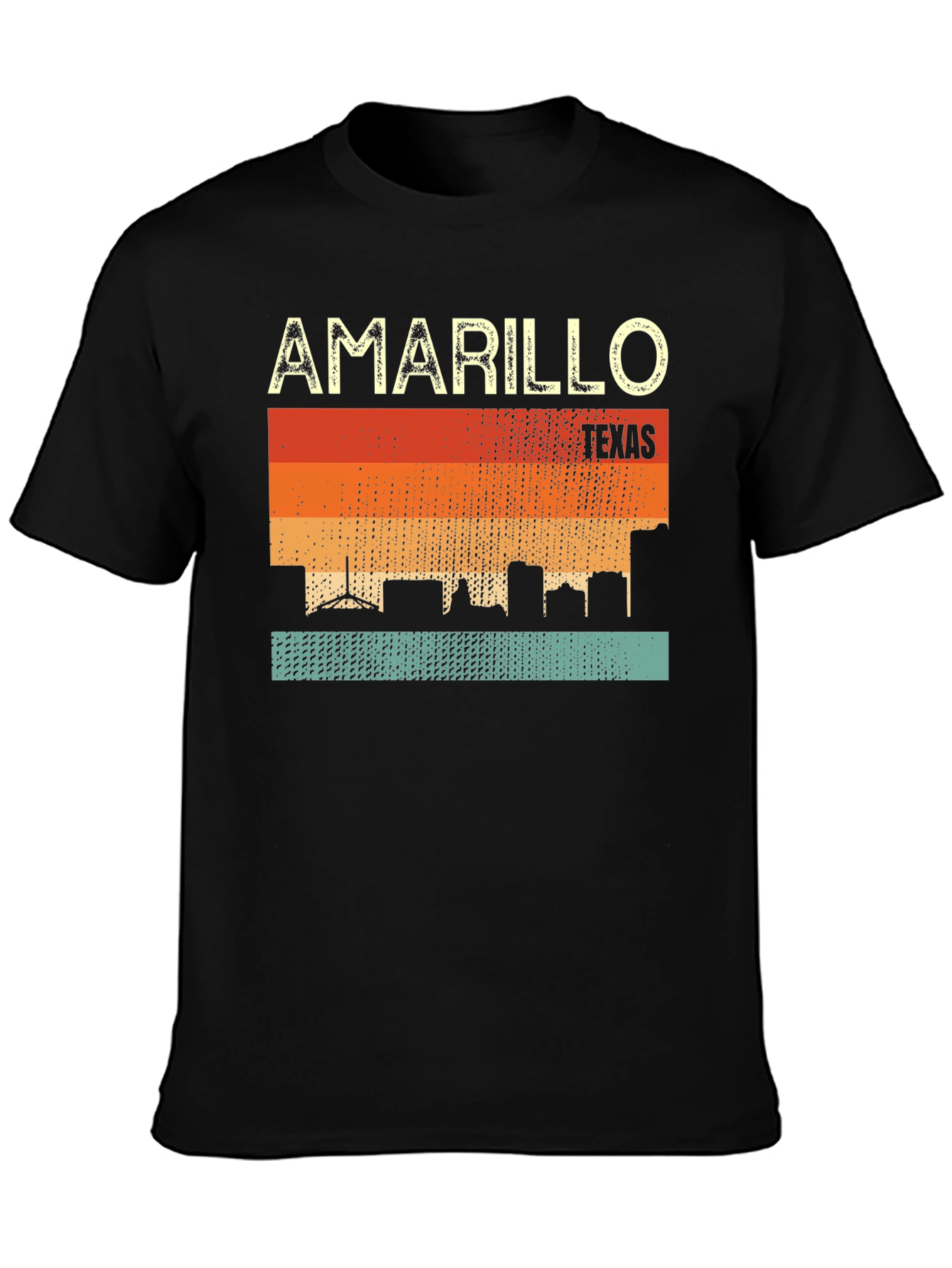 Amarillo Texas Skyline Retro T-Shirt