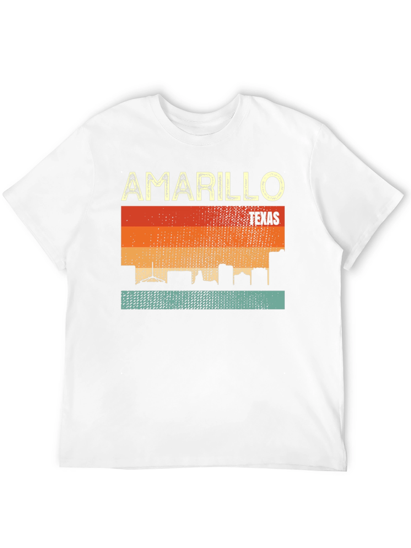 Amarillo Texas Skyline Retro T-Shirt