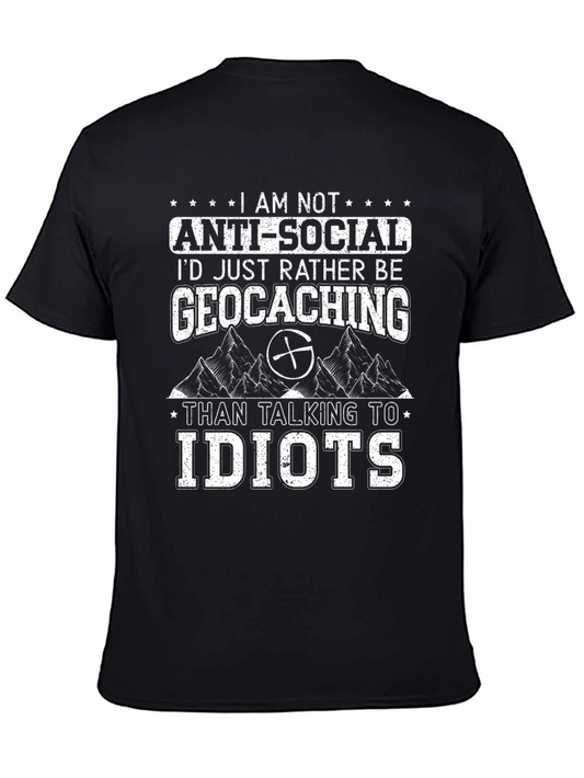 Funny Geocaching T-Shirt - Anti-Social Geocacher Tee