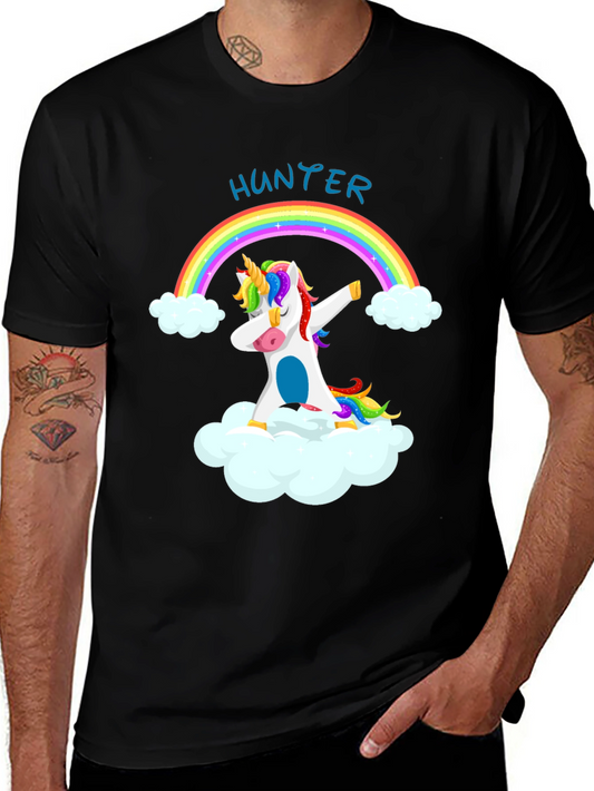 Hunter Unicorn Dabbing Rainbow T-Shirt