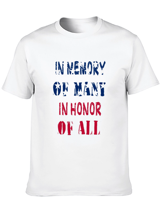 Patriotic Honor & Memory T-Shirt - American Flag Inspired
