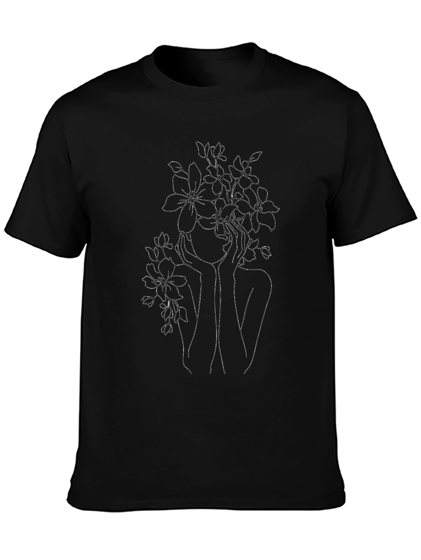 Floral Silhouette Graphic Tee - Modern Style