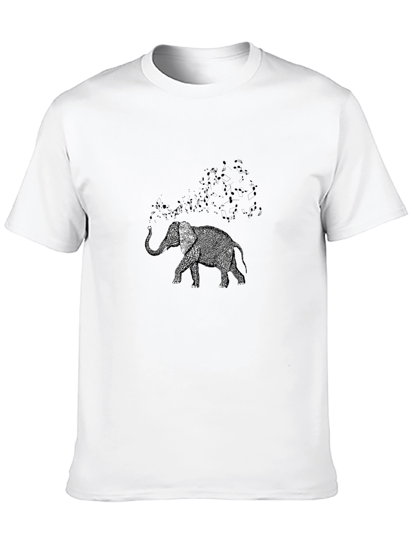 Elephant Dust Print Black T-Shirt