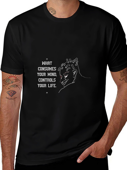 Mind Over Matter Tee - Motivational Quote Black T-Shirt