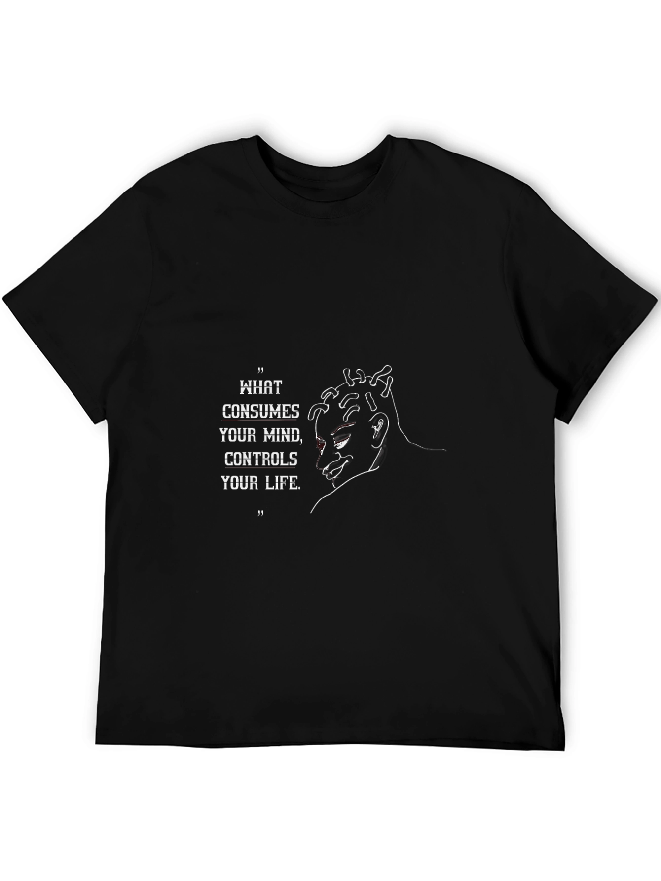 Mind Over Matter Tee - Motivational Quote Black T-Shirt