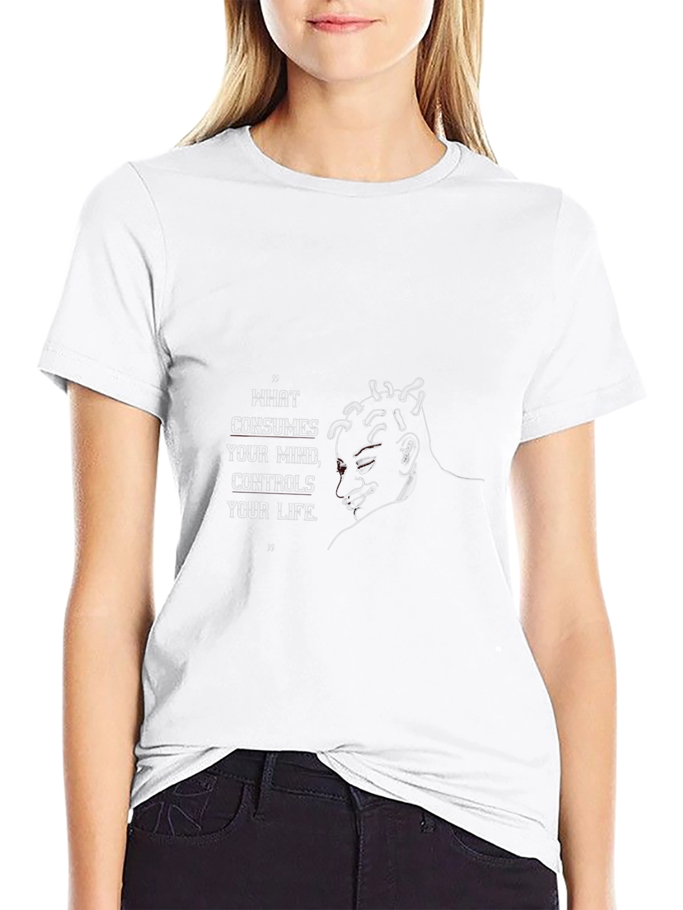 Mind Over Matter Tee - Motivational Quote Black T-Shirt