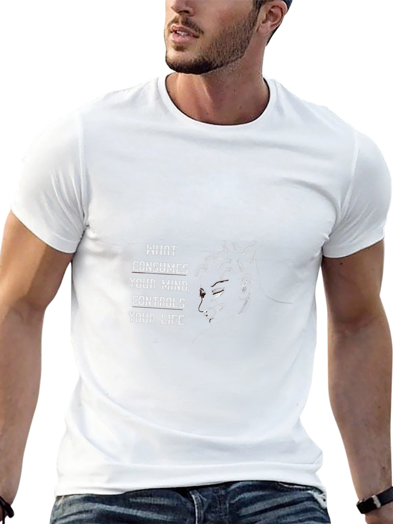 Mind Over Matter Tee - Motivational Quote Black T-Shirt
