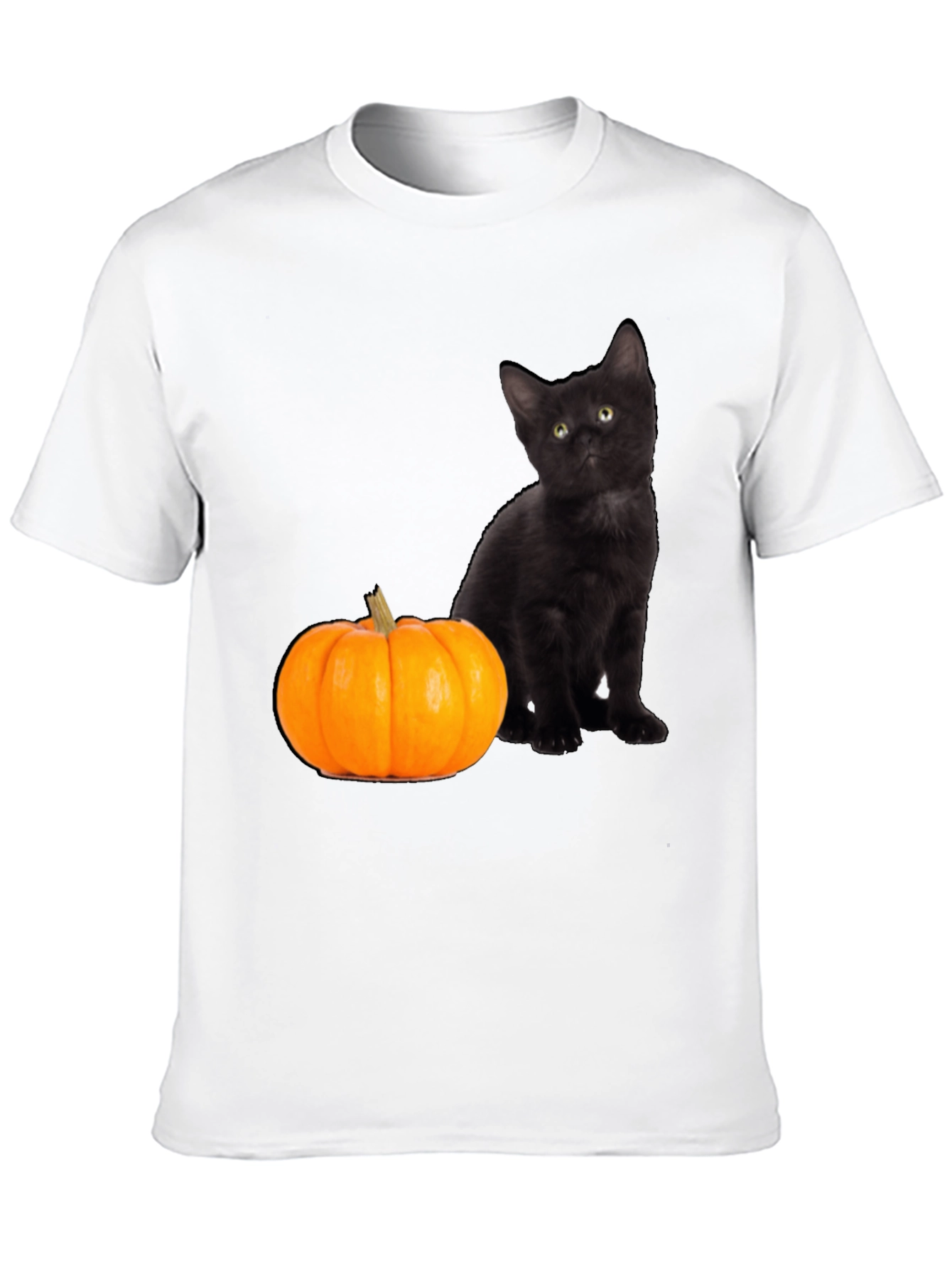 Black Cat & Pumpkin Halloween T-Shirt