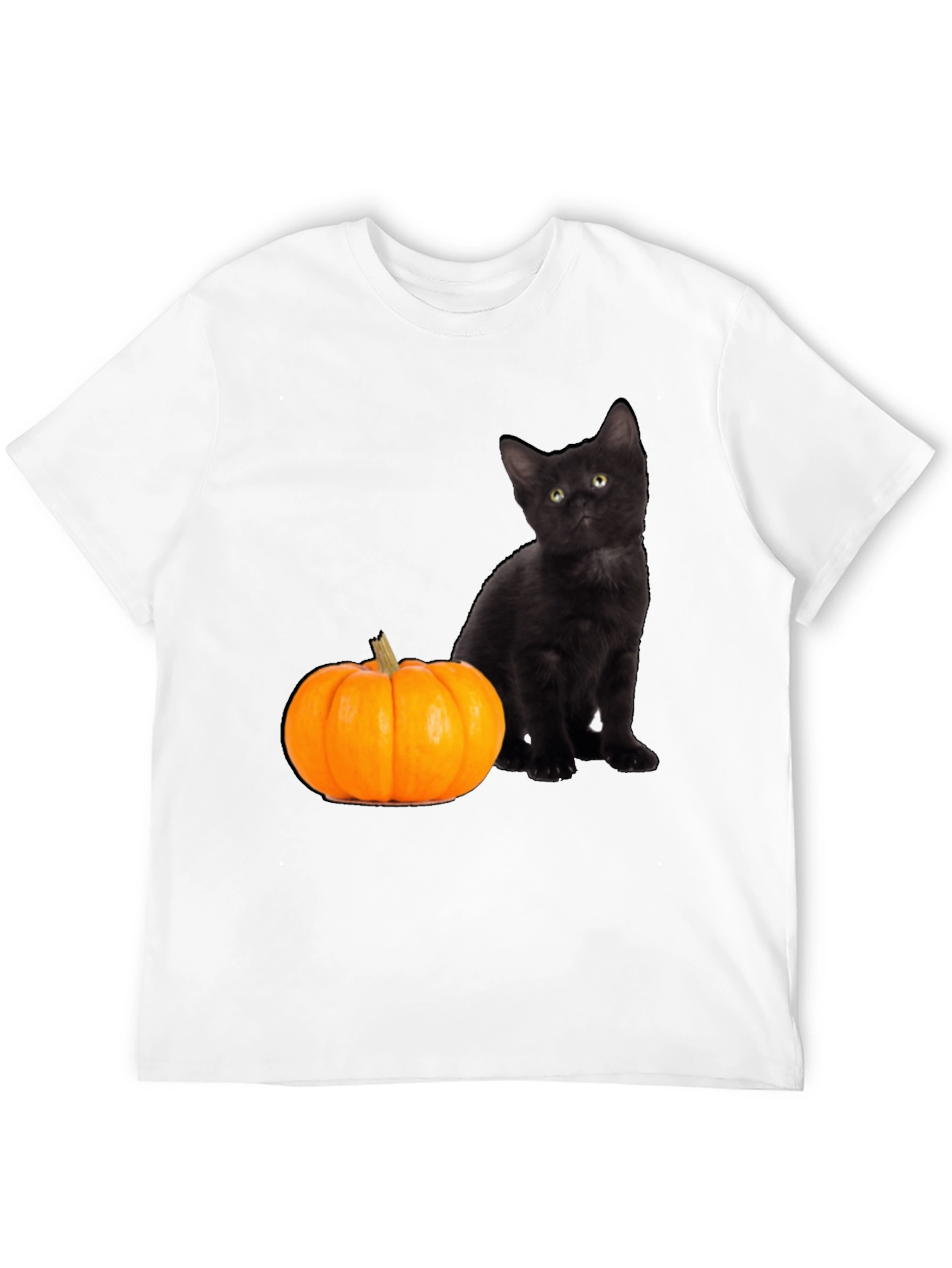 Black Cat & Pumpkin Halloween T-Shirt