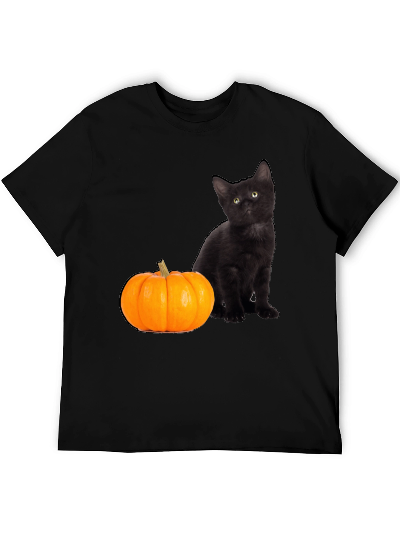 Black Cat & Pumpkin Halloween T-Shirt