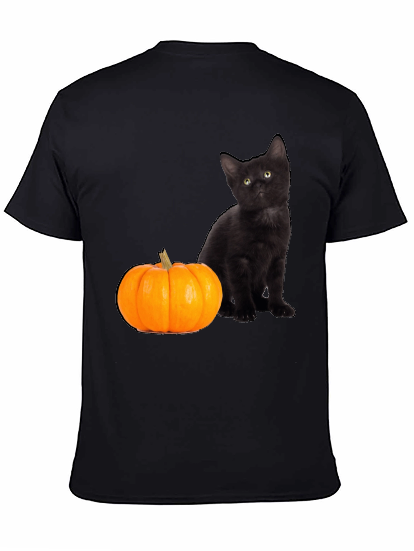 Black Cat & Pumpkin Halloween T-Shirt