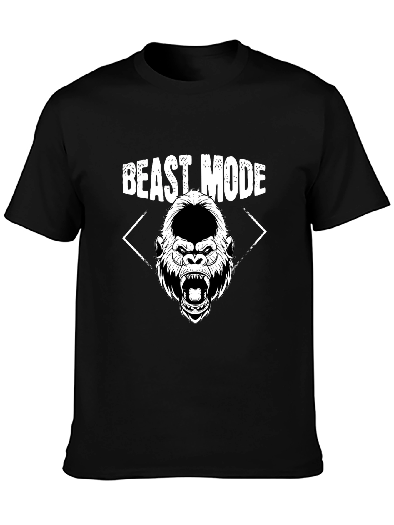 Beast Mode Graphic Tee - Gorilla Design Black