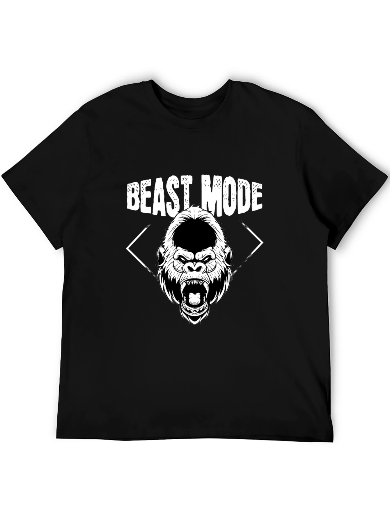 Beast Mode Graphic Tee - Gorilla Design Black