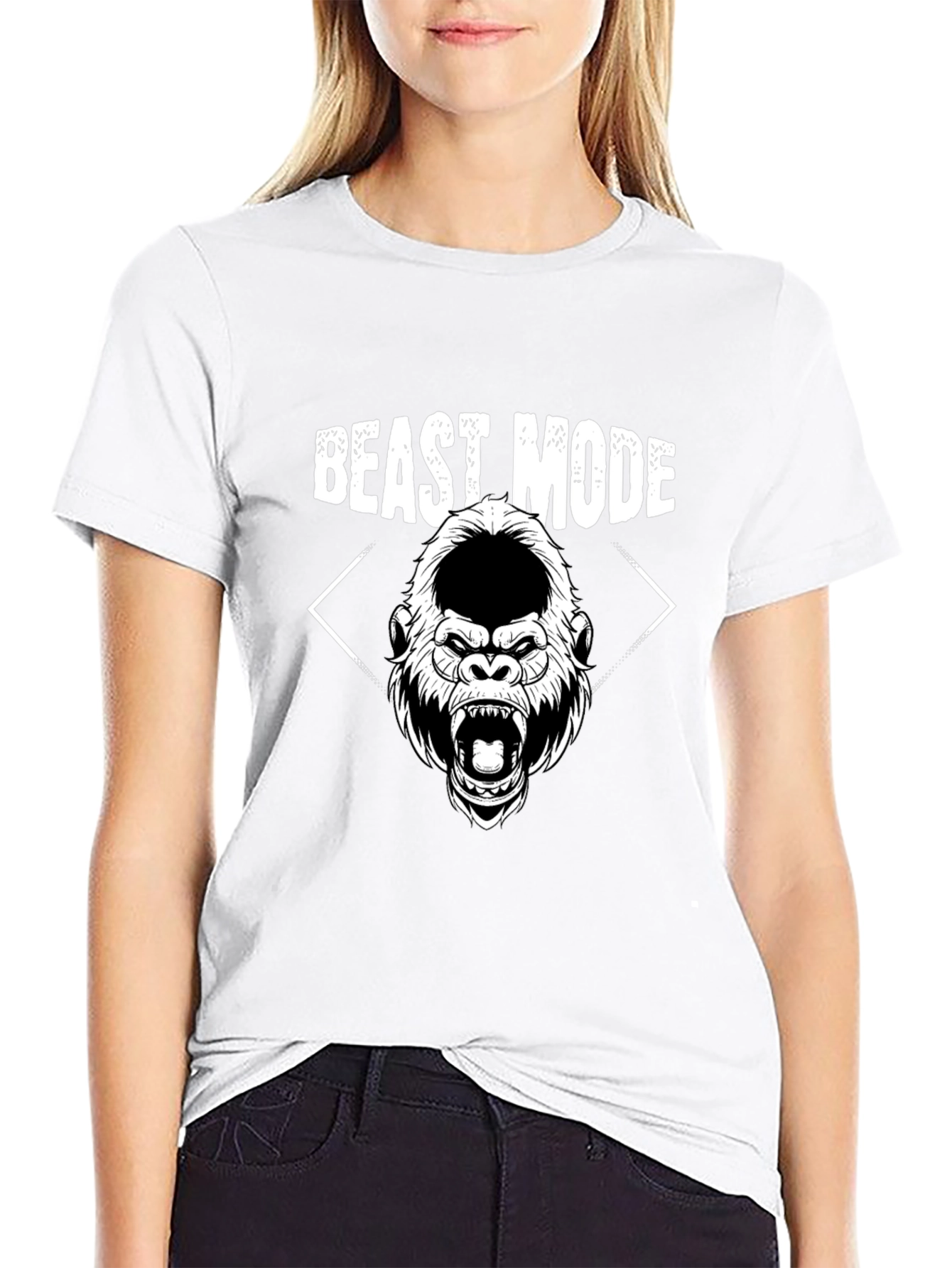 Beast Mode Graphic Tee - Gorilla Design Black