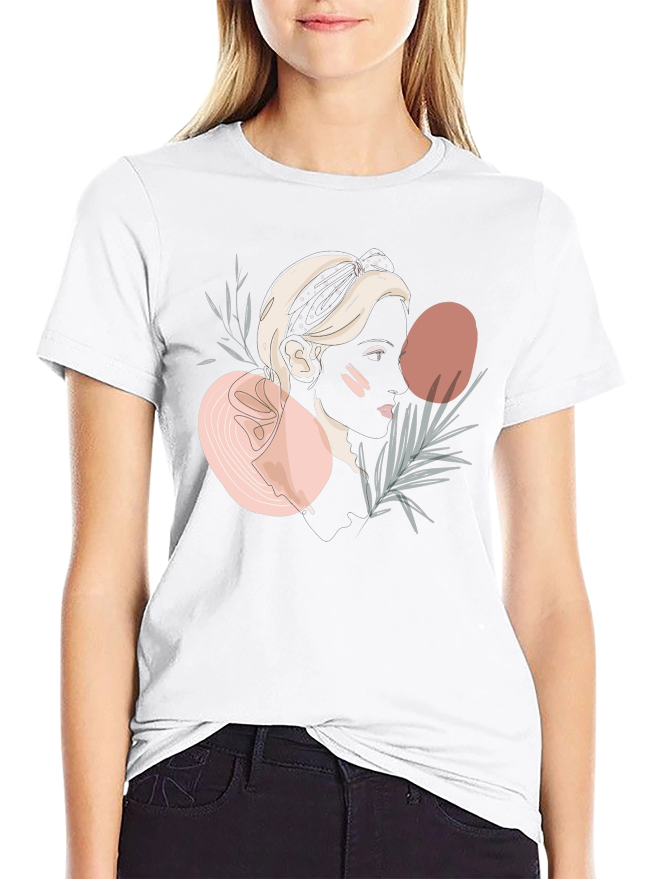 Abstract Woman Graphic Tee - Modern Art T-Shirt