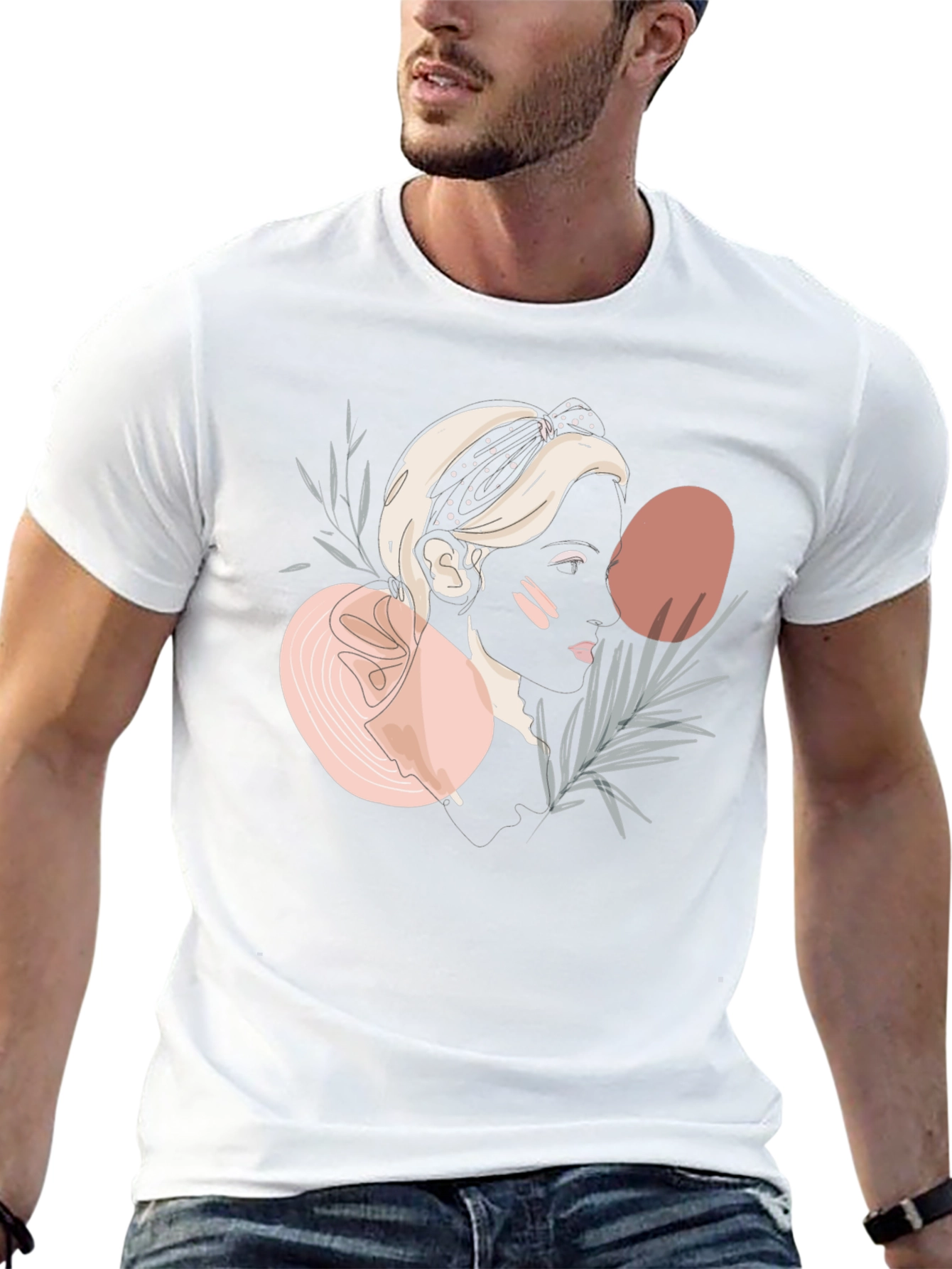 Abstract Woman Graphic Tee - Modern Art T-Shirt