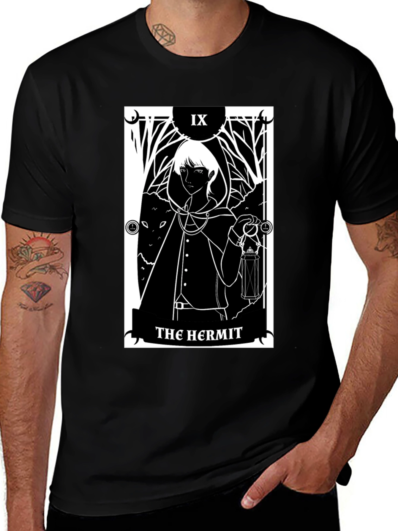 The Hermit Tarot Card T-Shirt