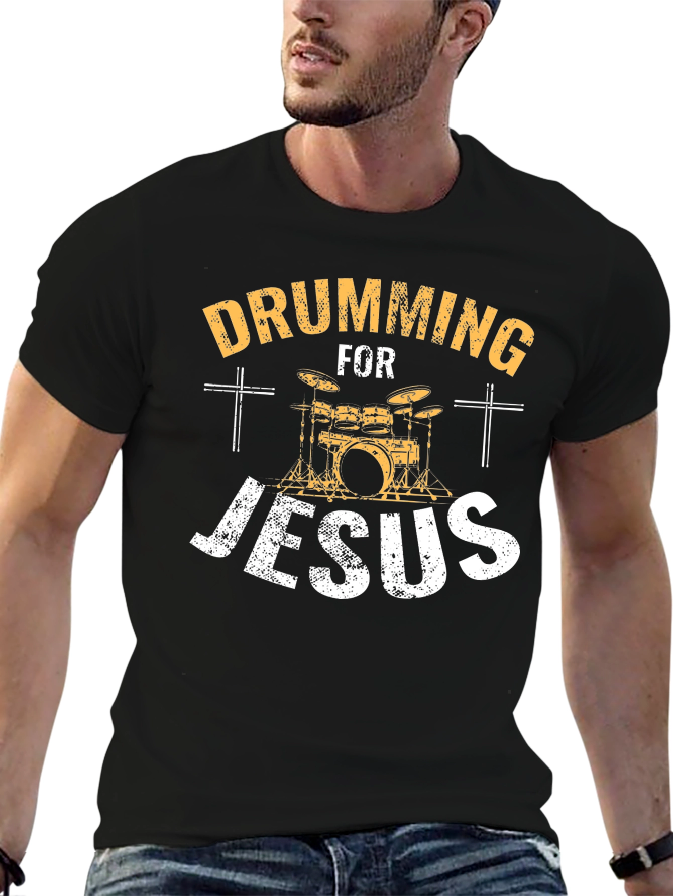Drumming for Jesus T-Shirt - Christian Drummer Tee