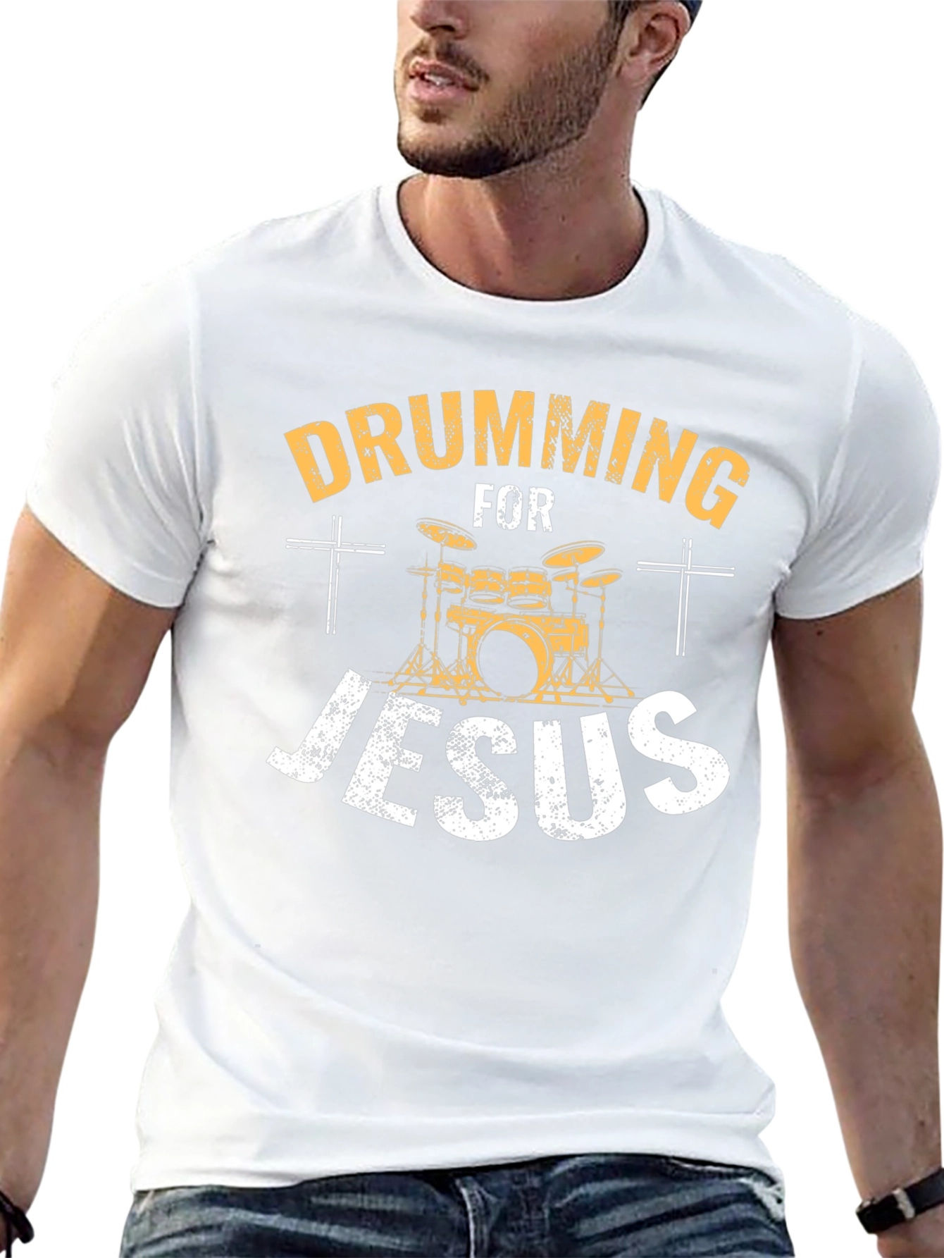 Drumming for Jesus T-Shirt - Christian Drummer Tee