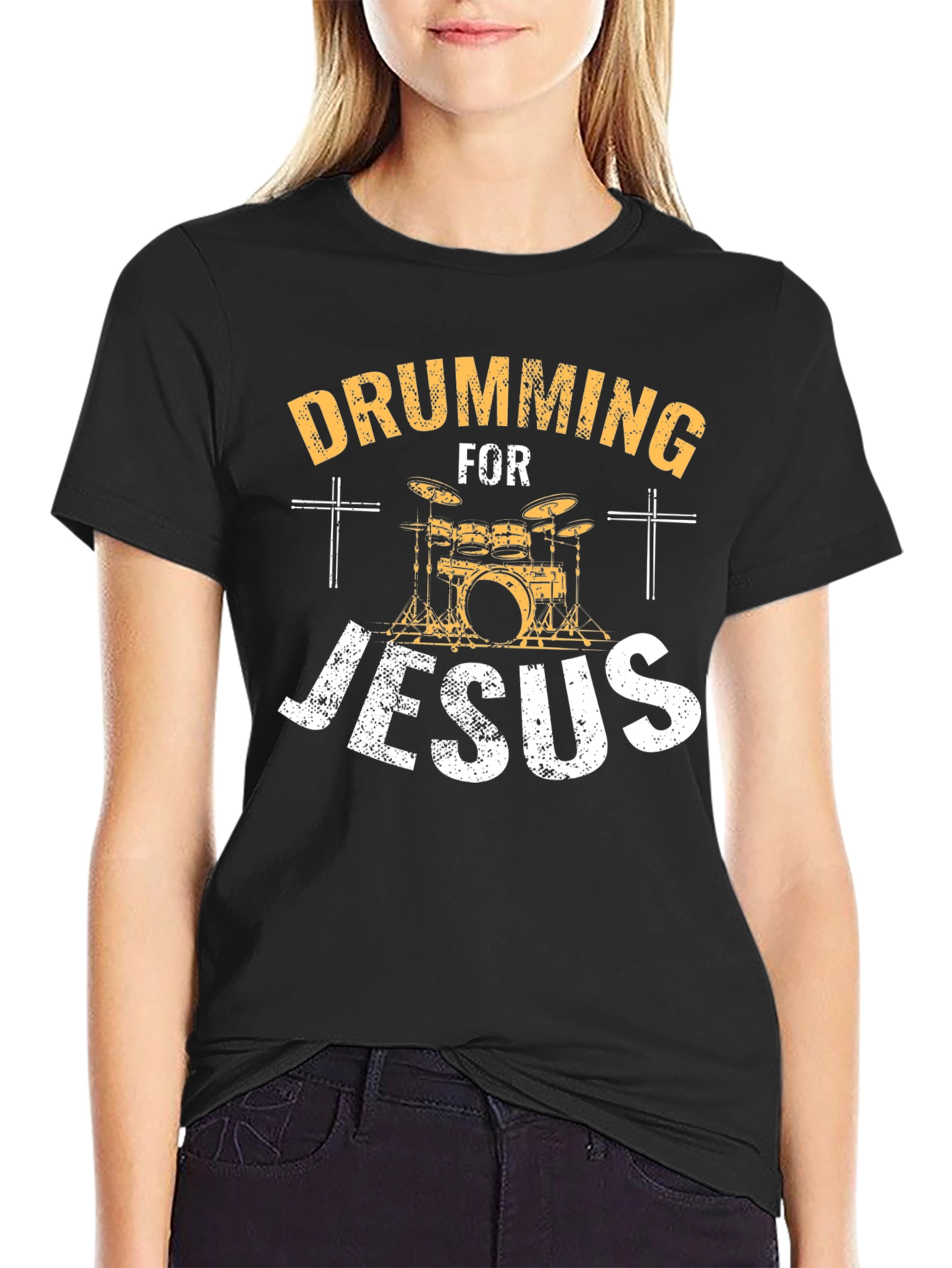 Drumming for Jesus T-Shirt - Christian Drummer Tee