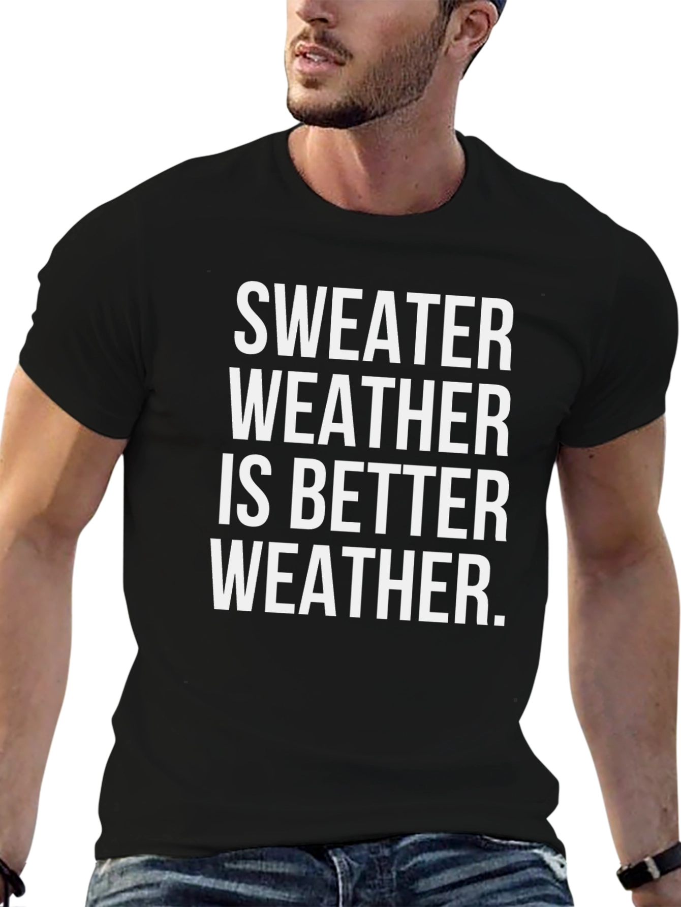Sweater Weather Graphic T-Shirt - Cozy Season Apparel