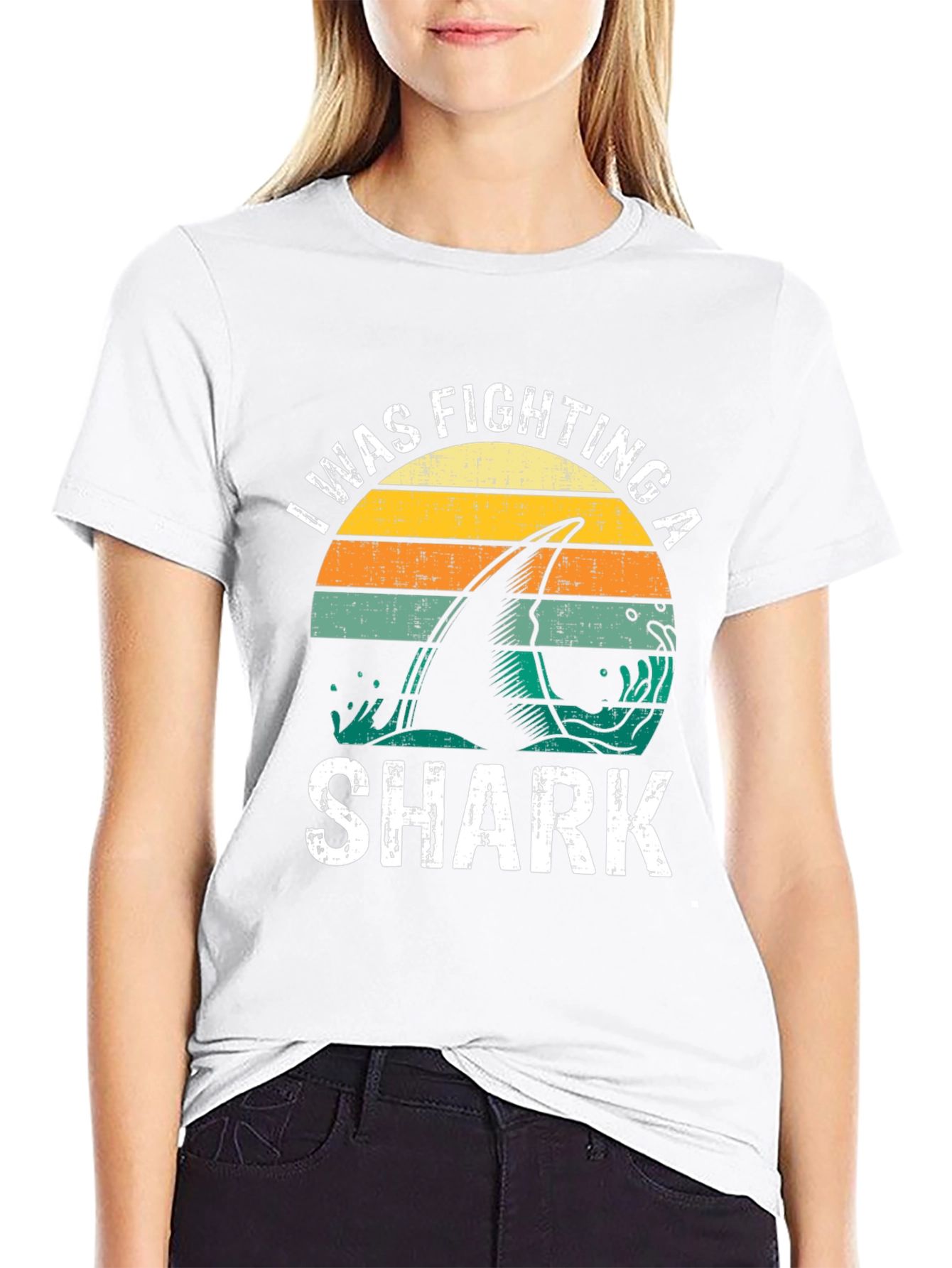 I Was Fighting A Shark Graphic Tee