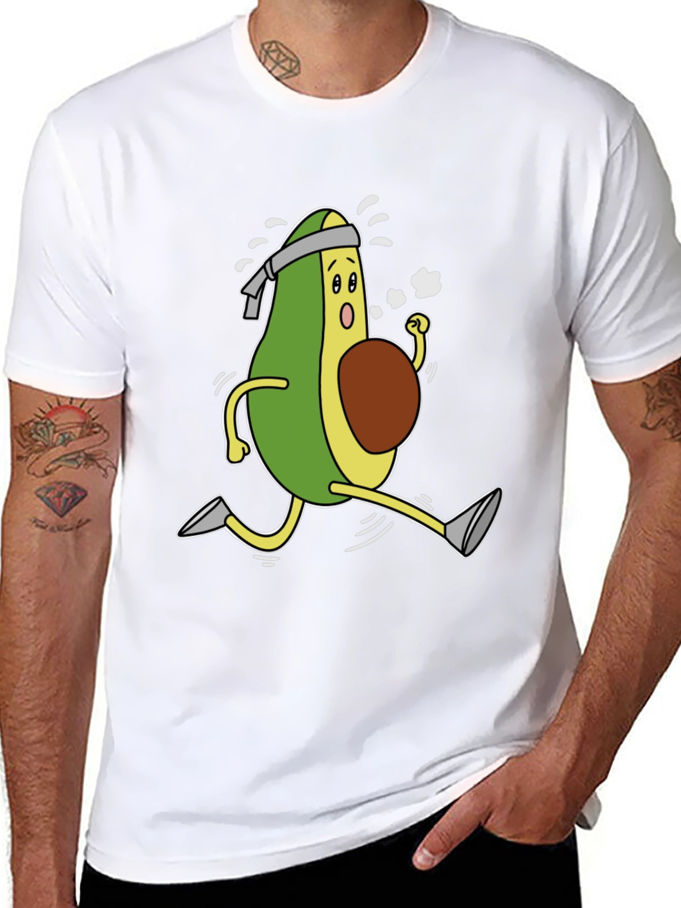 Running Avocado T-Shirt - Healthy Lifestyle Tee