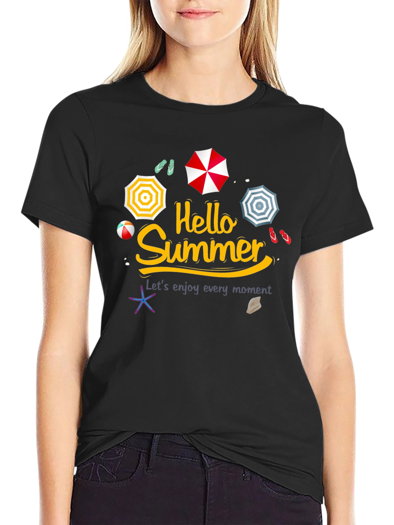 Hello Summer Graphic Tee - Beach Vibes