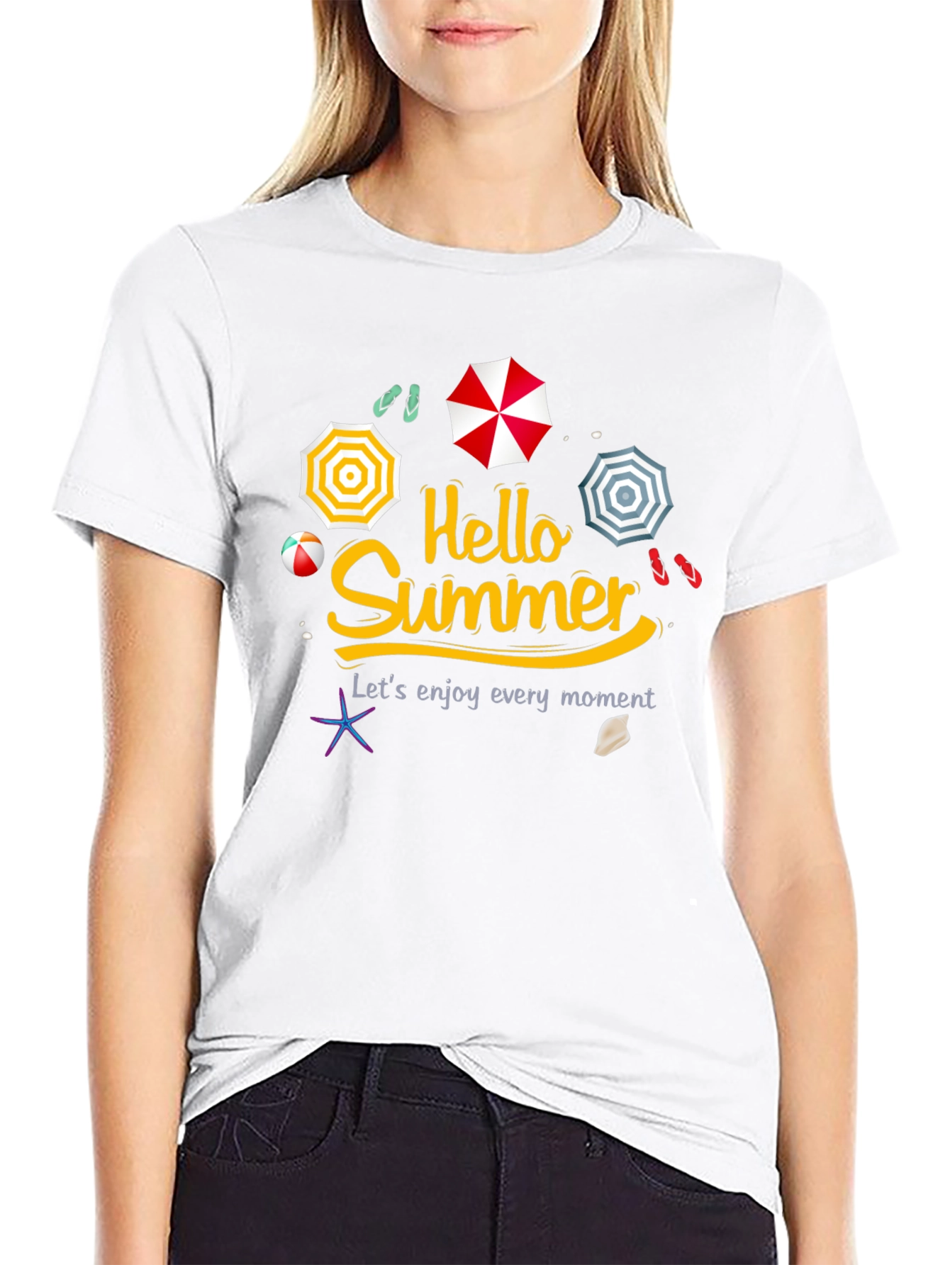 Hello Summer Graphic Tee - Beach Vibes