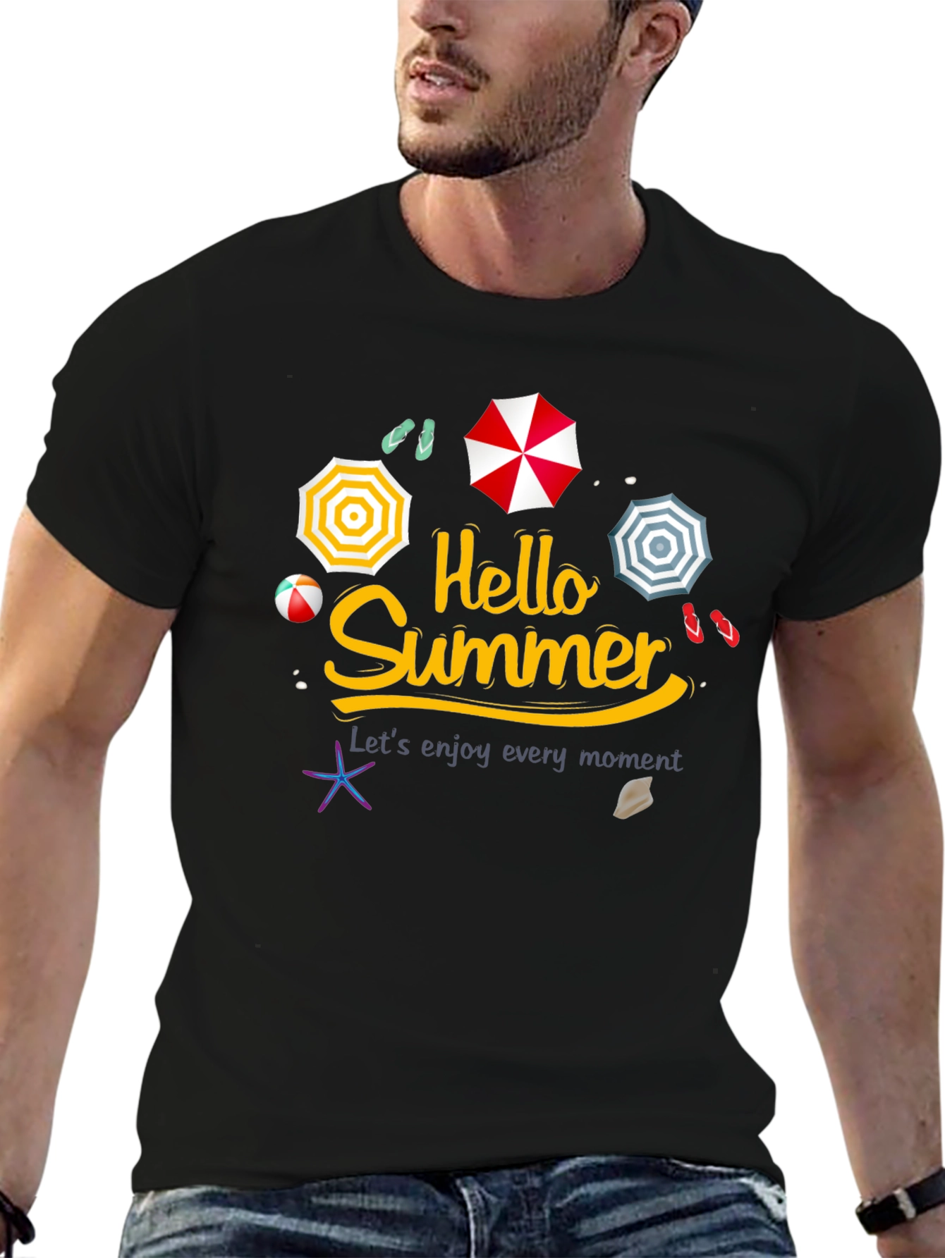 Hello Summer Graphic Tee - Beach Vibes