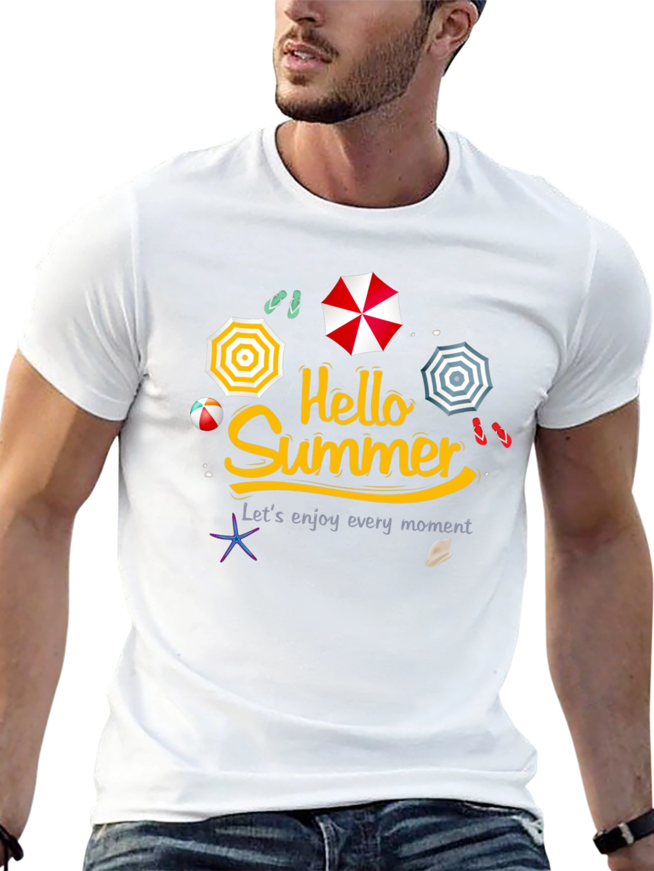 Hello Summer Graphic Tee - Beach Vibes