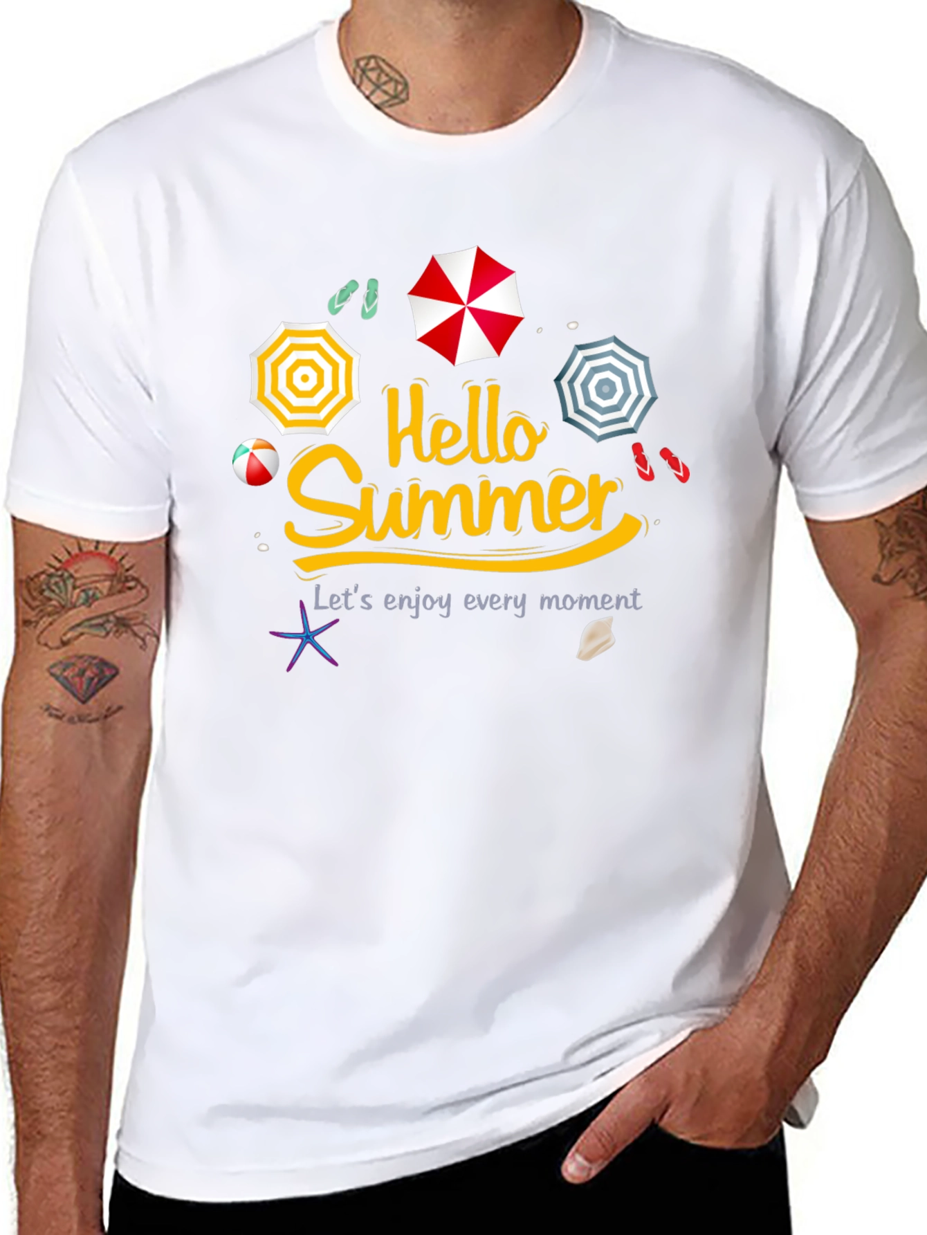 Hello Summer Graphic Tee - Beach Vibes