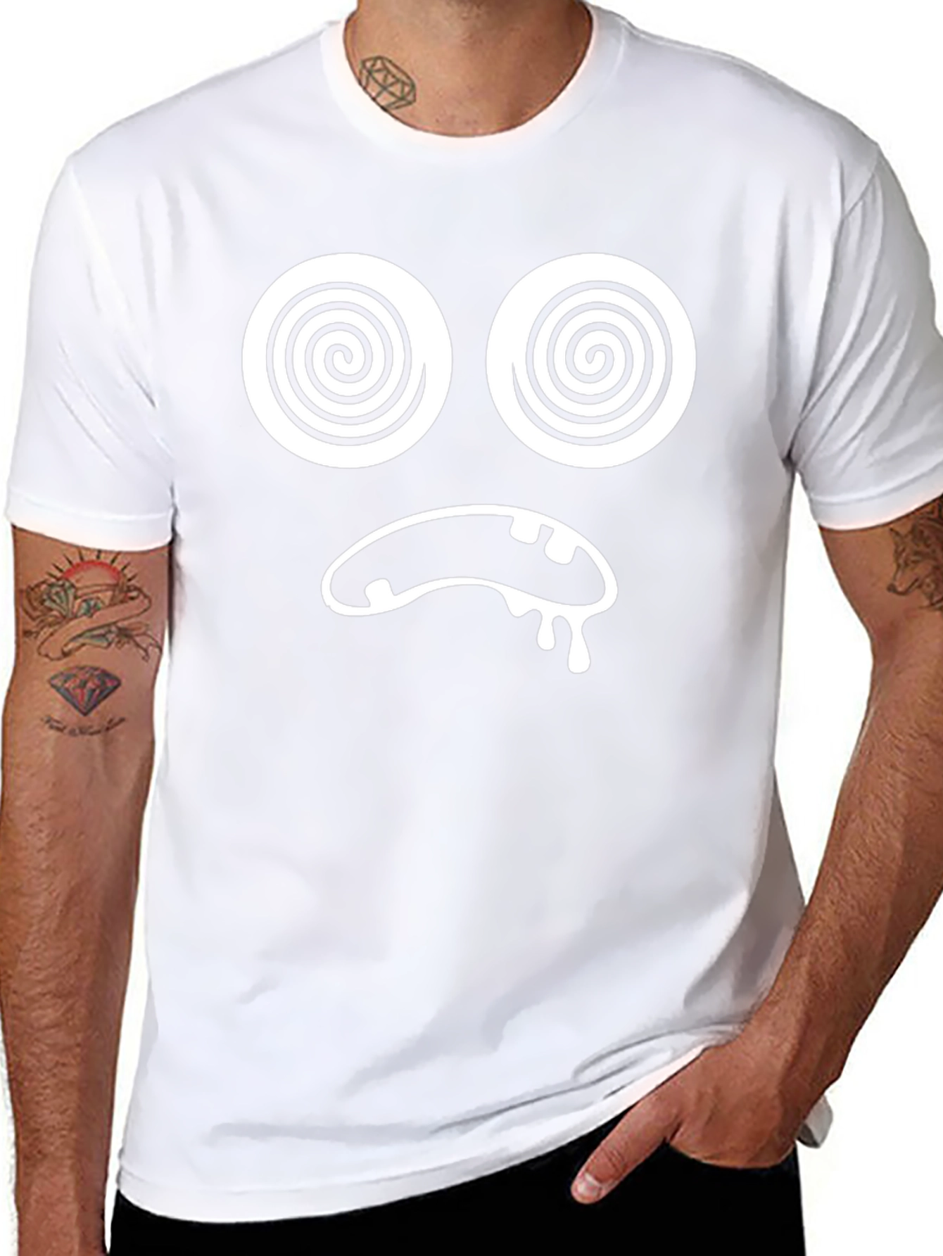 Hypnotized Face Black T-Shirt