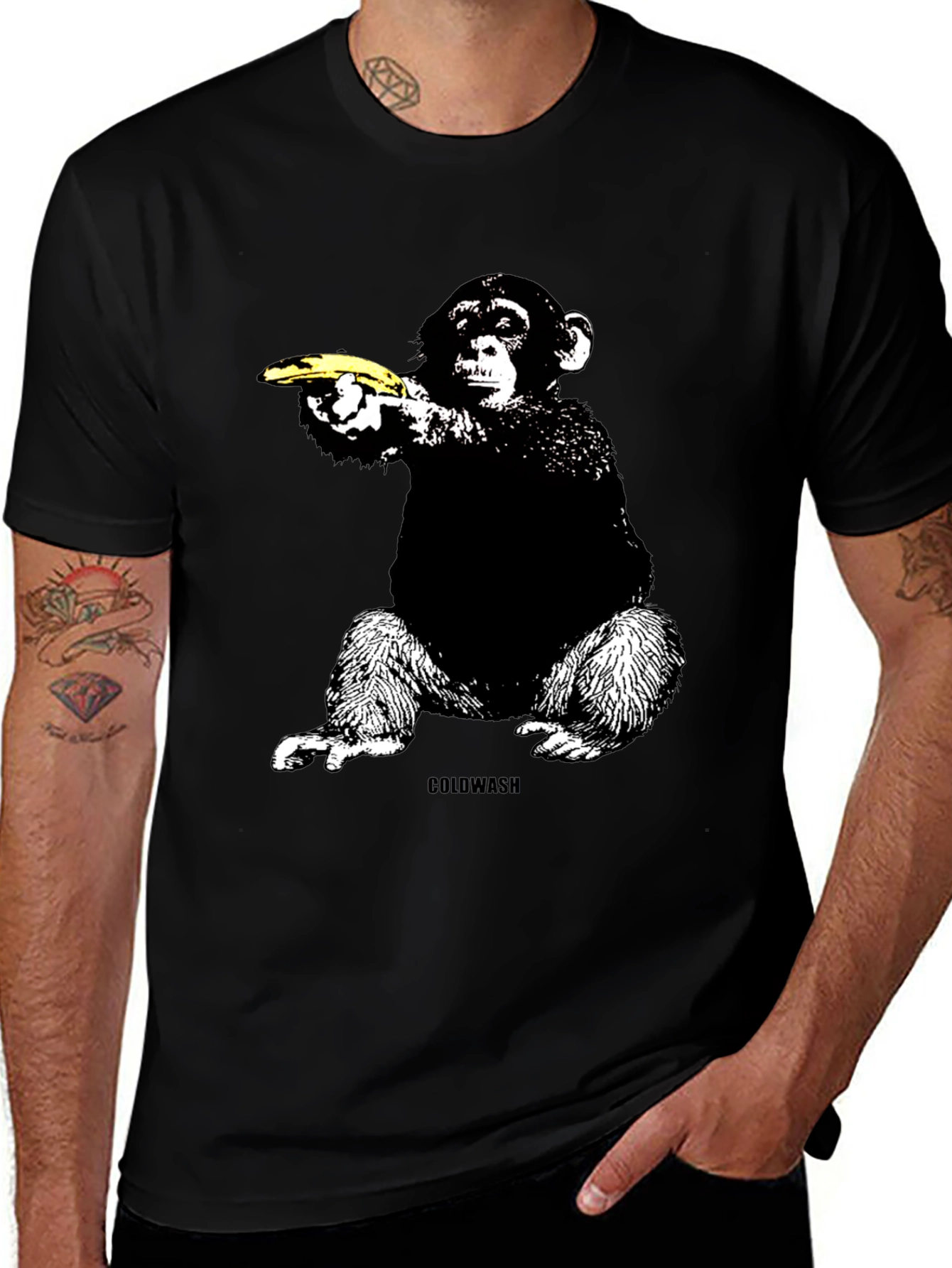 Banana Gun Monkey T-Shirt - Unique Graphic Tee
