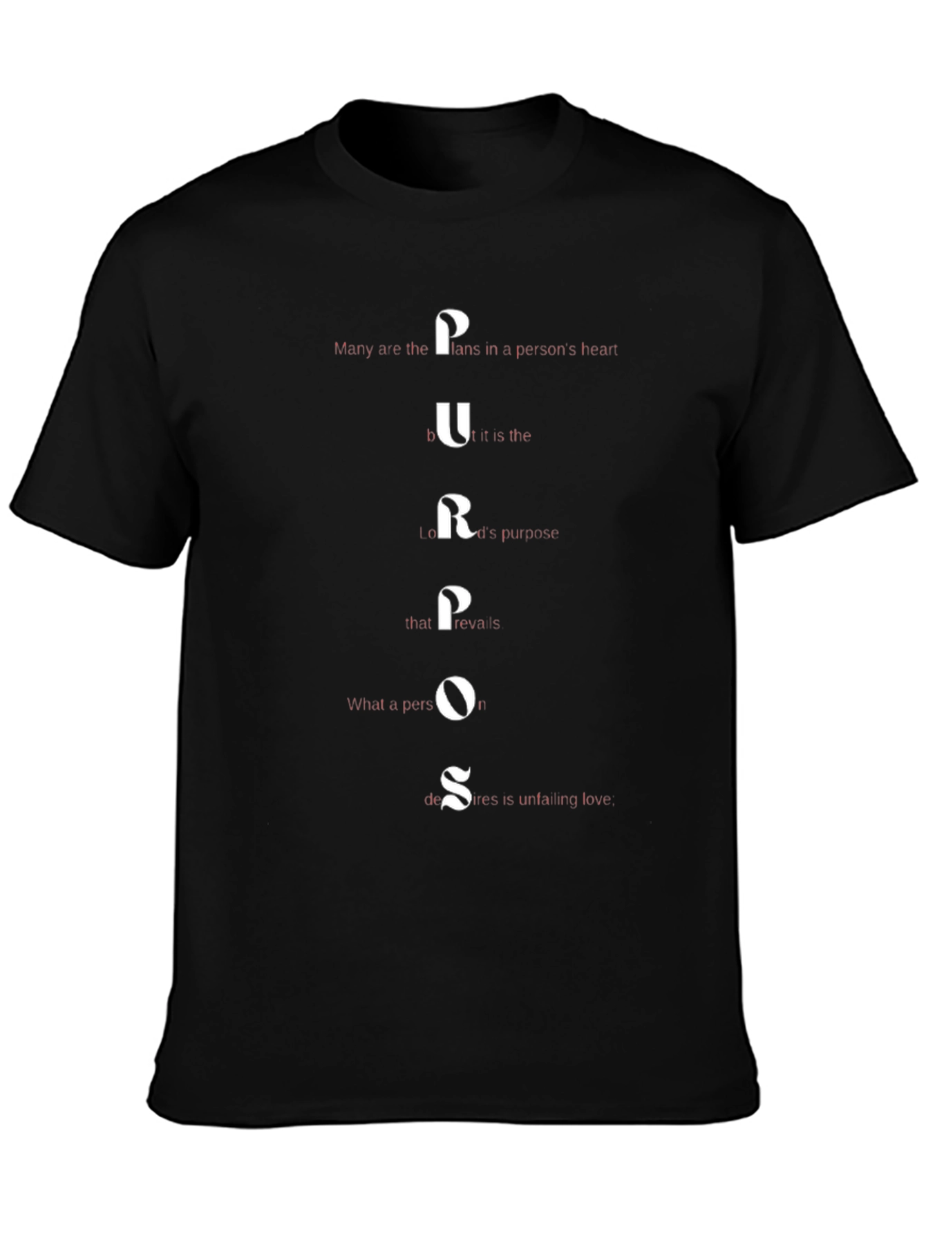 Purpose T-Shirt: Mens Black Graphic Tee